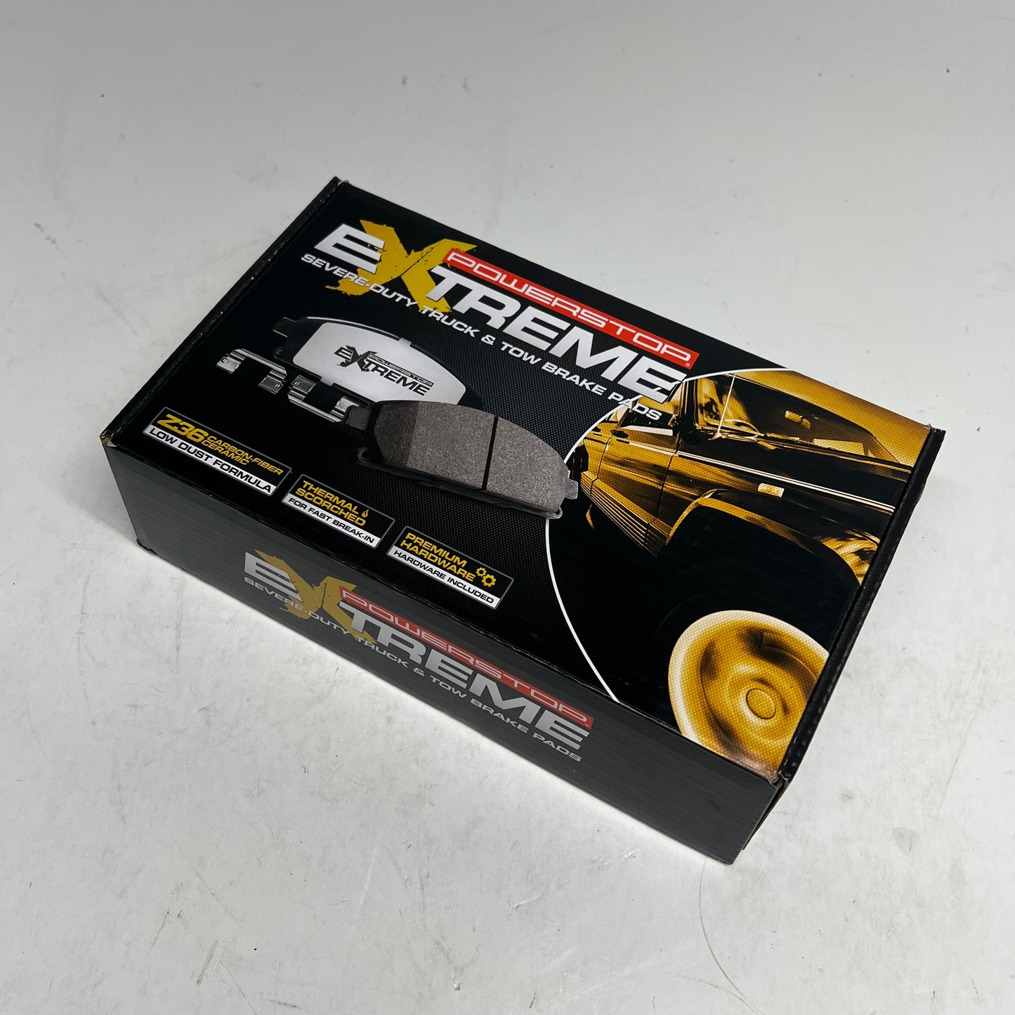 POWER STOP Truck & Tow Carbon Fiber Ceramic Brake Pads W/ Hardware Z36-2225