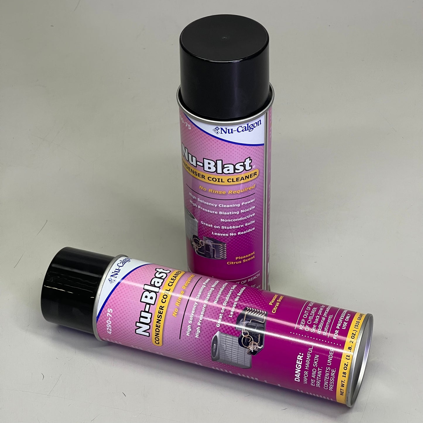 NU-CALGON (2 PACK) Nu-Blast Condenser Coil Cleaner 18 oz 2RZW5