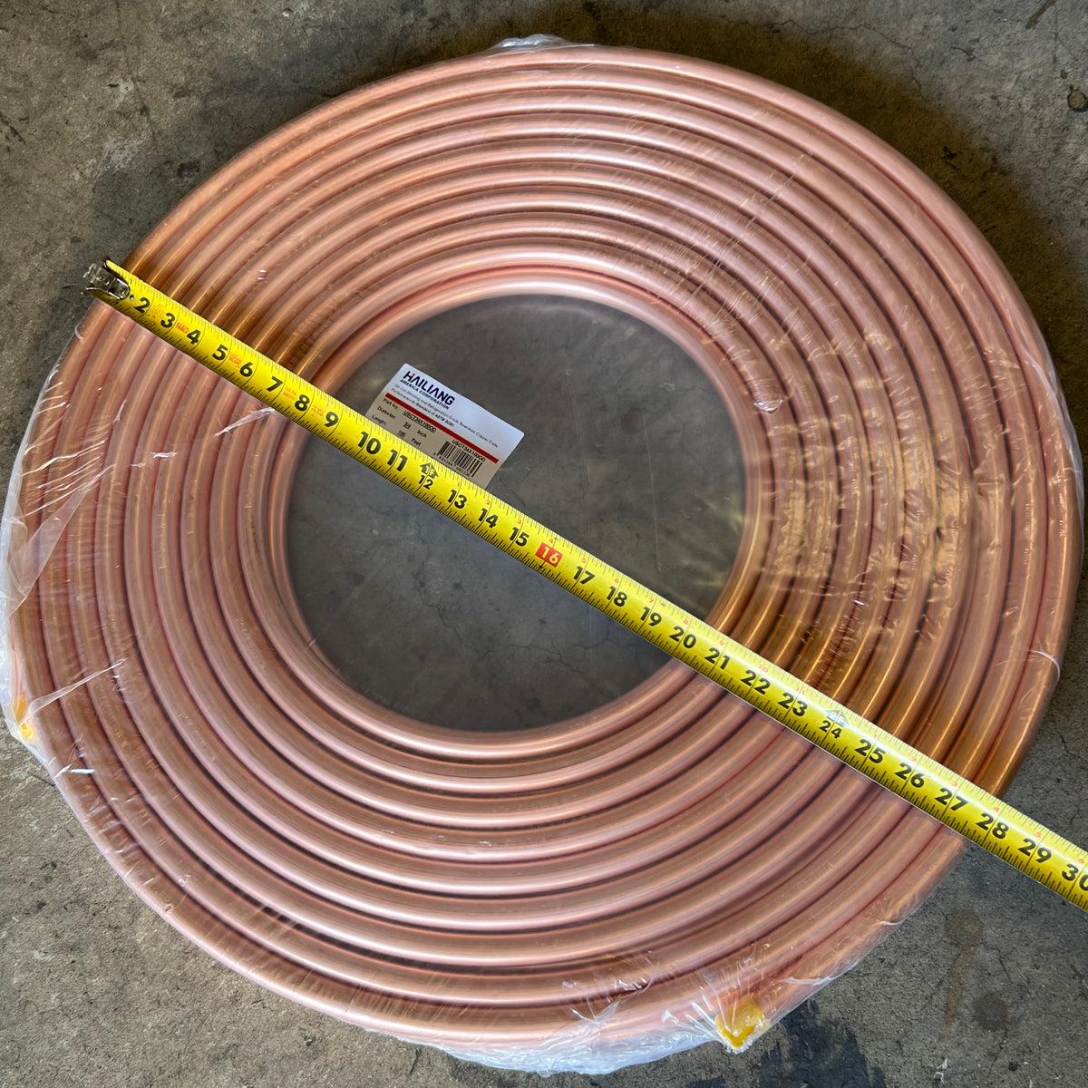 HAILIANG Soft Copper Tubing Coil for AC & Refrigeration Sz 3/4" x 100' USCT34X100OD