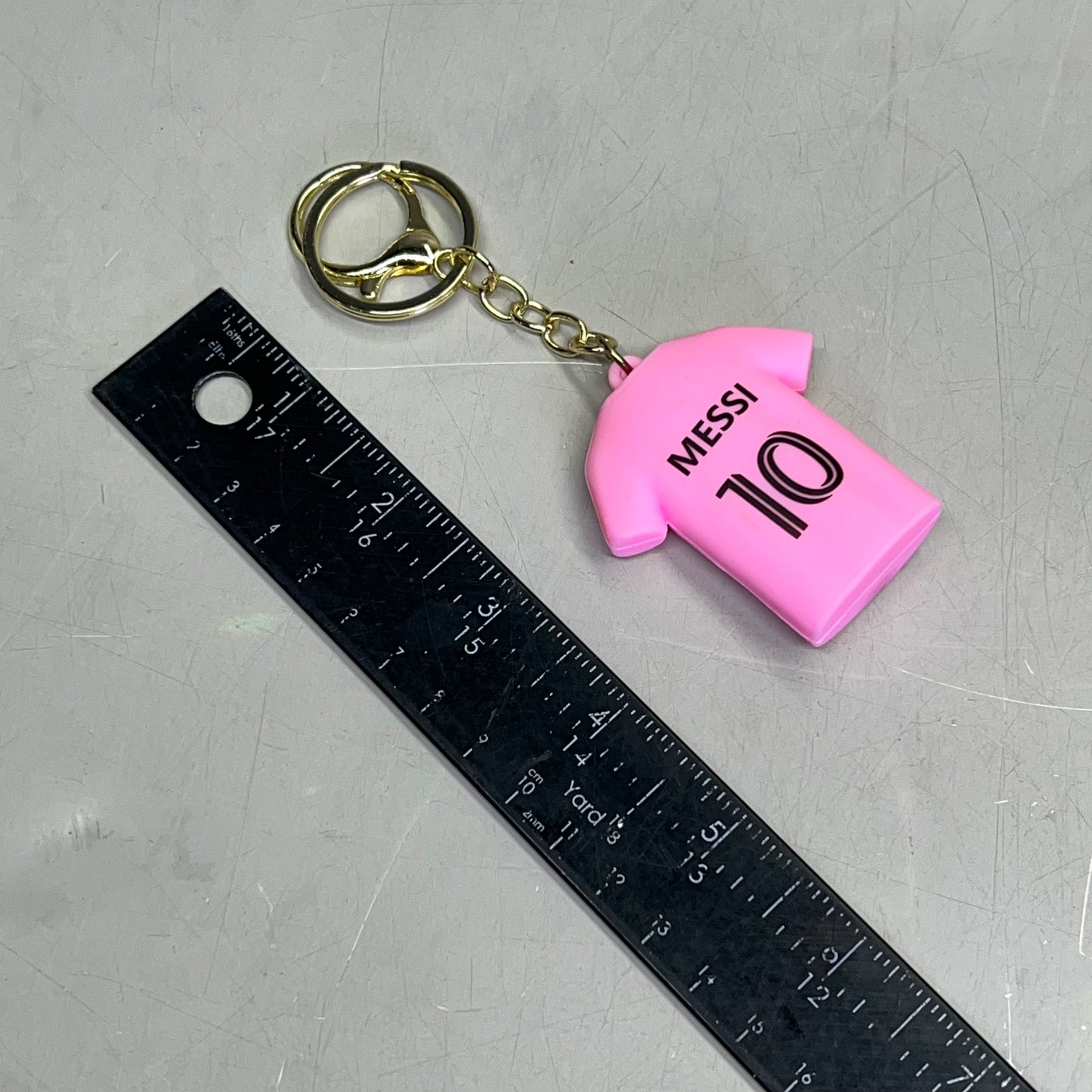 FORVER SPORTS (12 PACK) Messi Soccer Team Jersey #10 Keychain Bright Pink