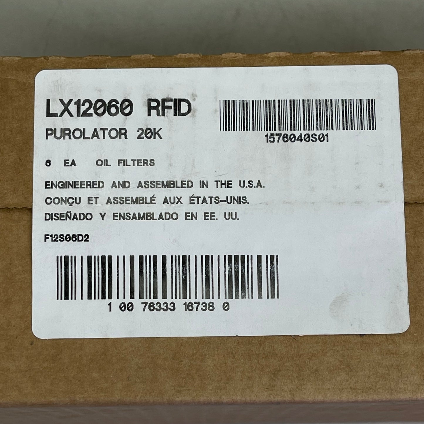 PUROLATOR (6 PACK) Maximum Protection Oil Filter 20000 Miles LX12060