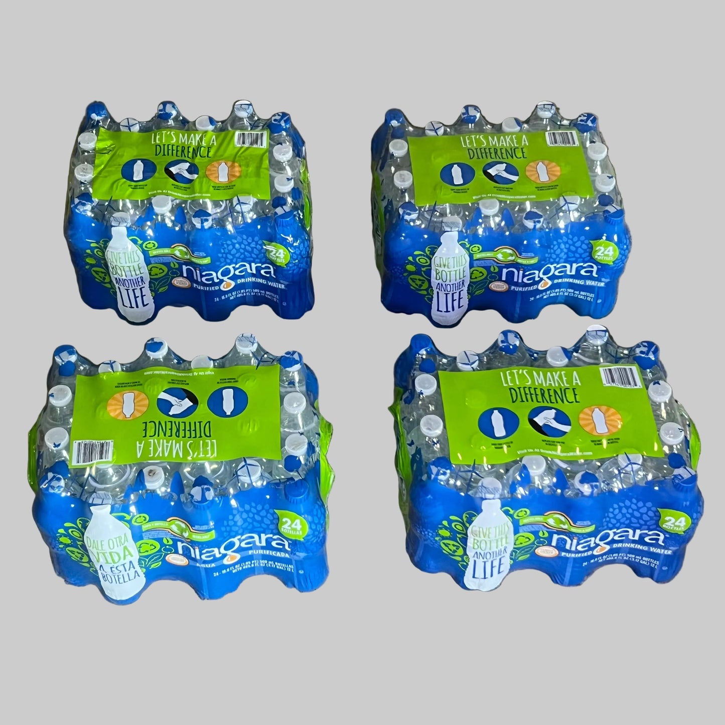 ZA@ NIAGARA (96 BTLS) Let’s Make a Difference Purified Drinking Water 16.9 fl oz BB 04/27