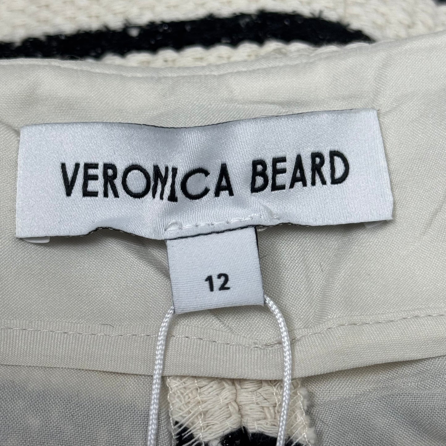 VERONICA BEARD Women's Gershwin Short Sz-12 Ivory/Black 2406TW7480258