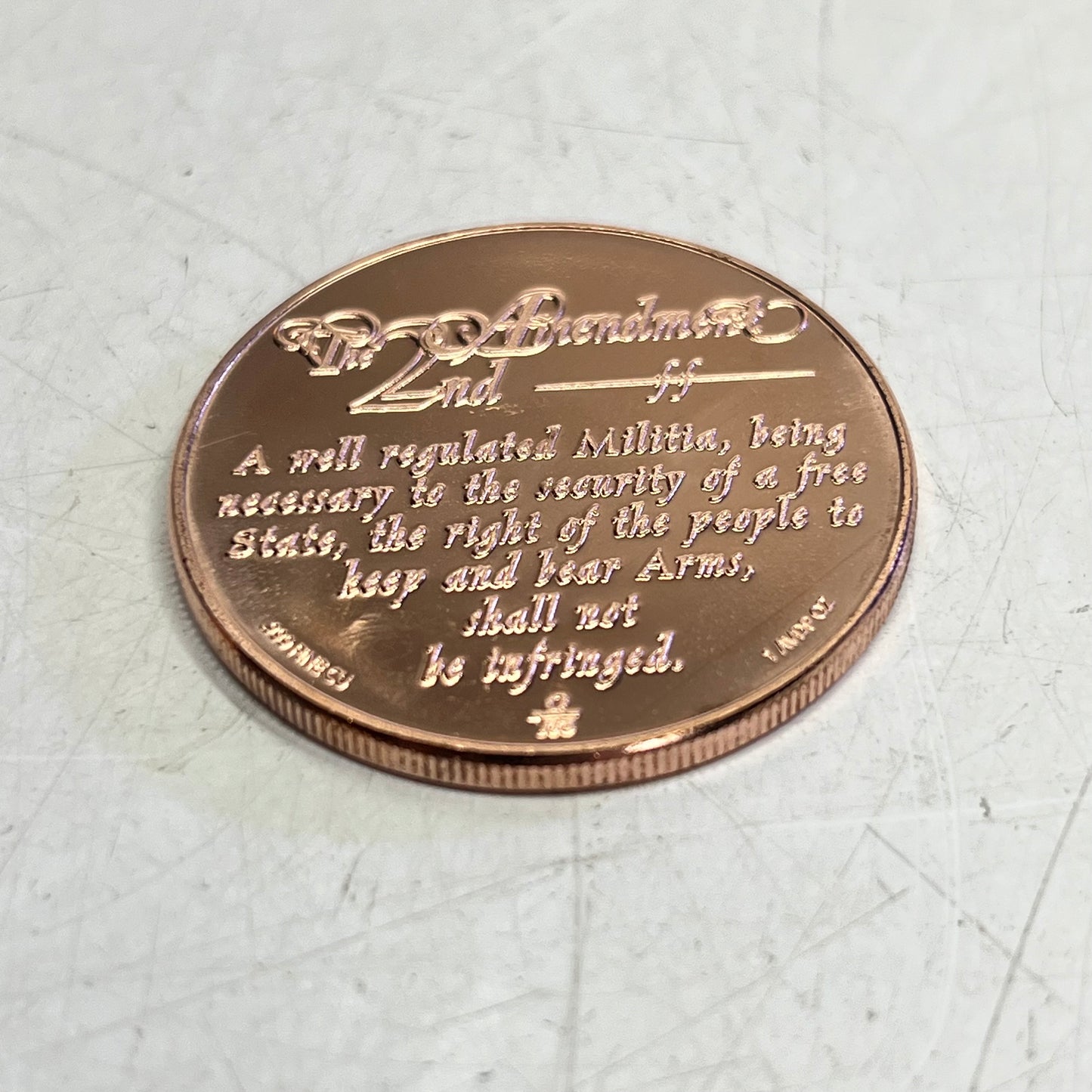 (20 PACK) Second Amendment Right to Bear Arms 1 oz .999 Fine Copper Round USA