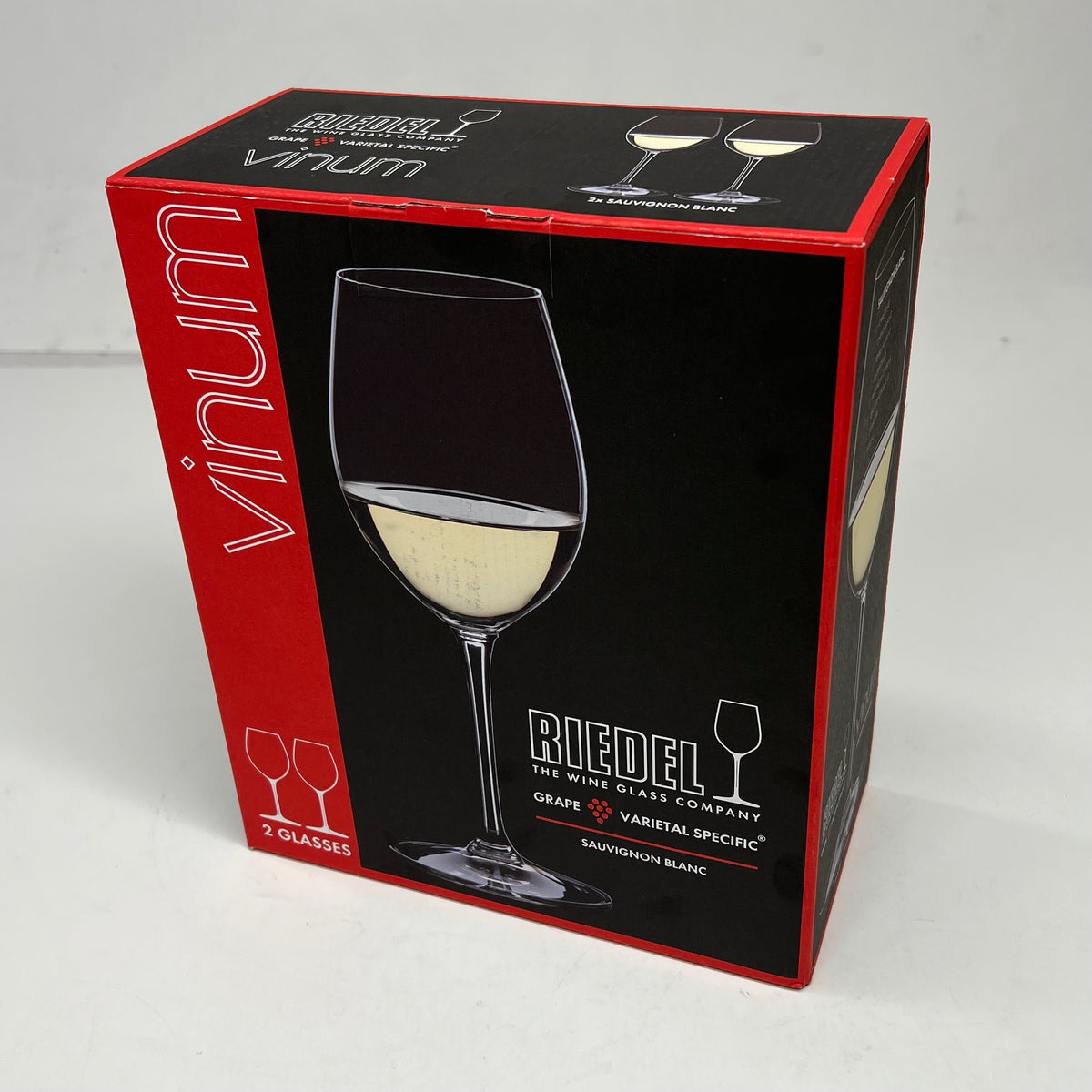 RIEDEL (SET OF 2) Vinum Sauvignon Blanc Crystal Wine Glasses Stemware 8.6" 13oz