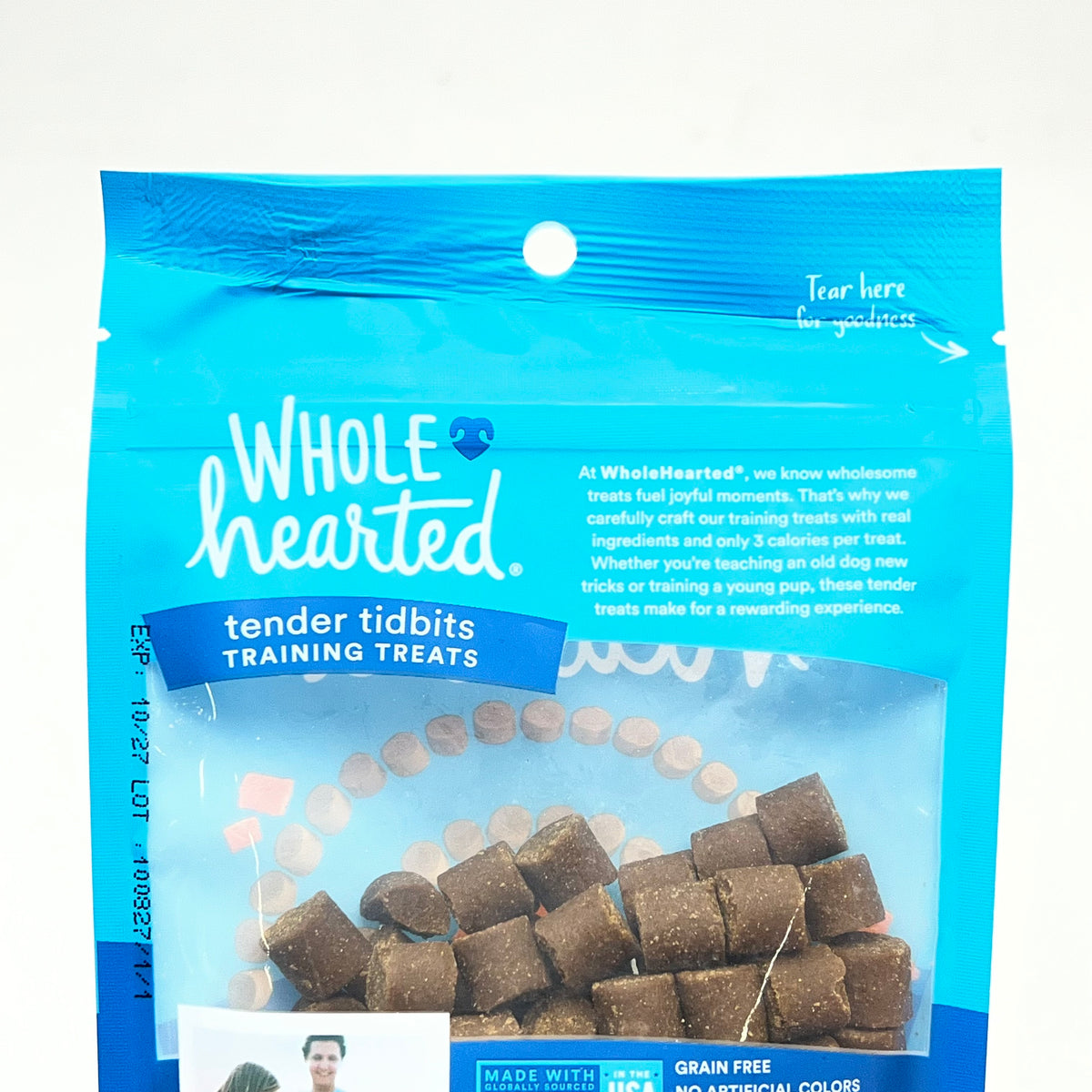 ZA@ WHOLE HEARTED (3 PACK) Tender Tidbits Train Treats for Dogs Salmon Flavor 6oz