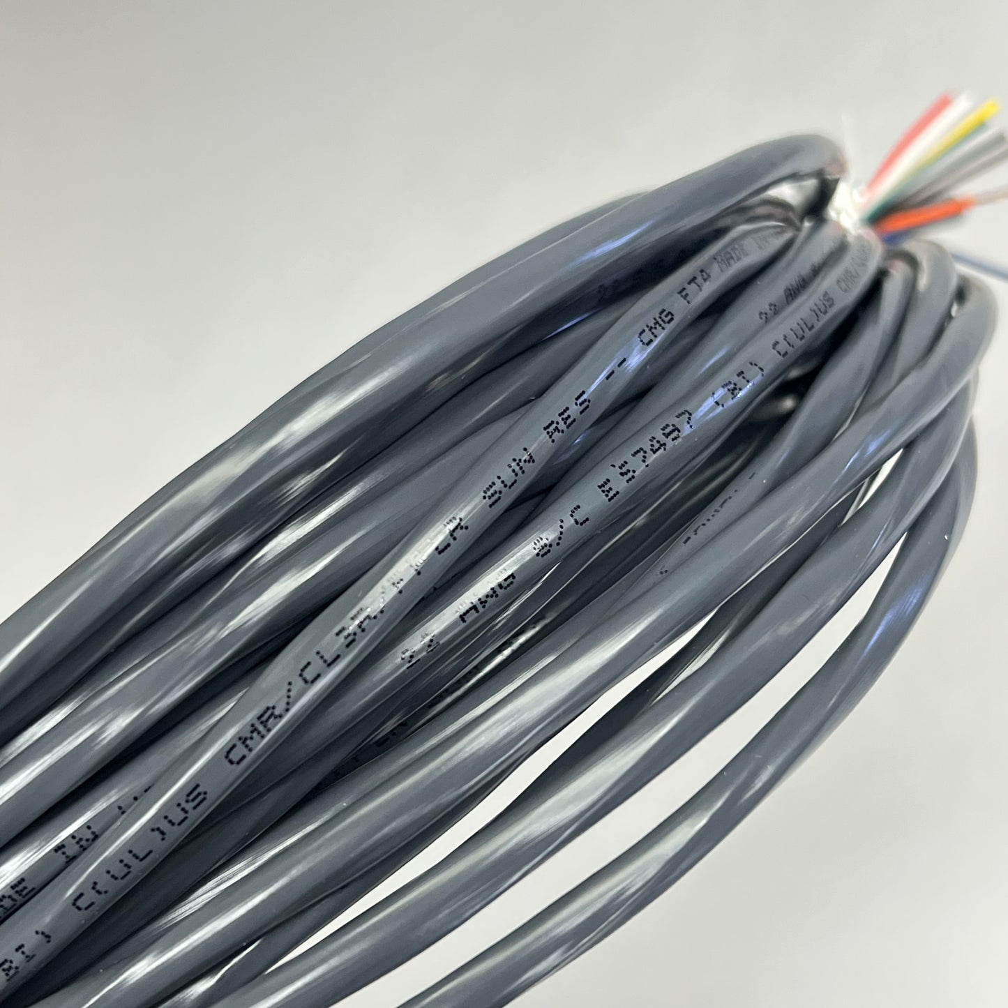 Stranded OAS CMR/CL3R Bare Stranded Copper Conductor 50' 22/8  Grey 67007-50