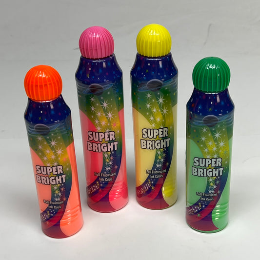 DAB O INK (4 PACK) Bright Full Fluorescent Bingo Marker 4oz/3oz Assorted Colors