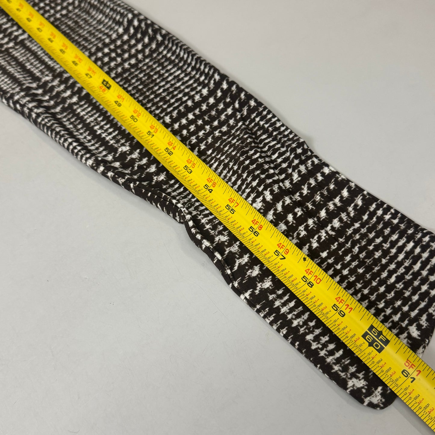 NORMA KAMALI Sleeve Open Back Catsuit Footsie Women's Sz XL/42 Chocolate Plaid