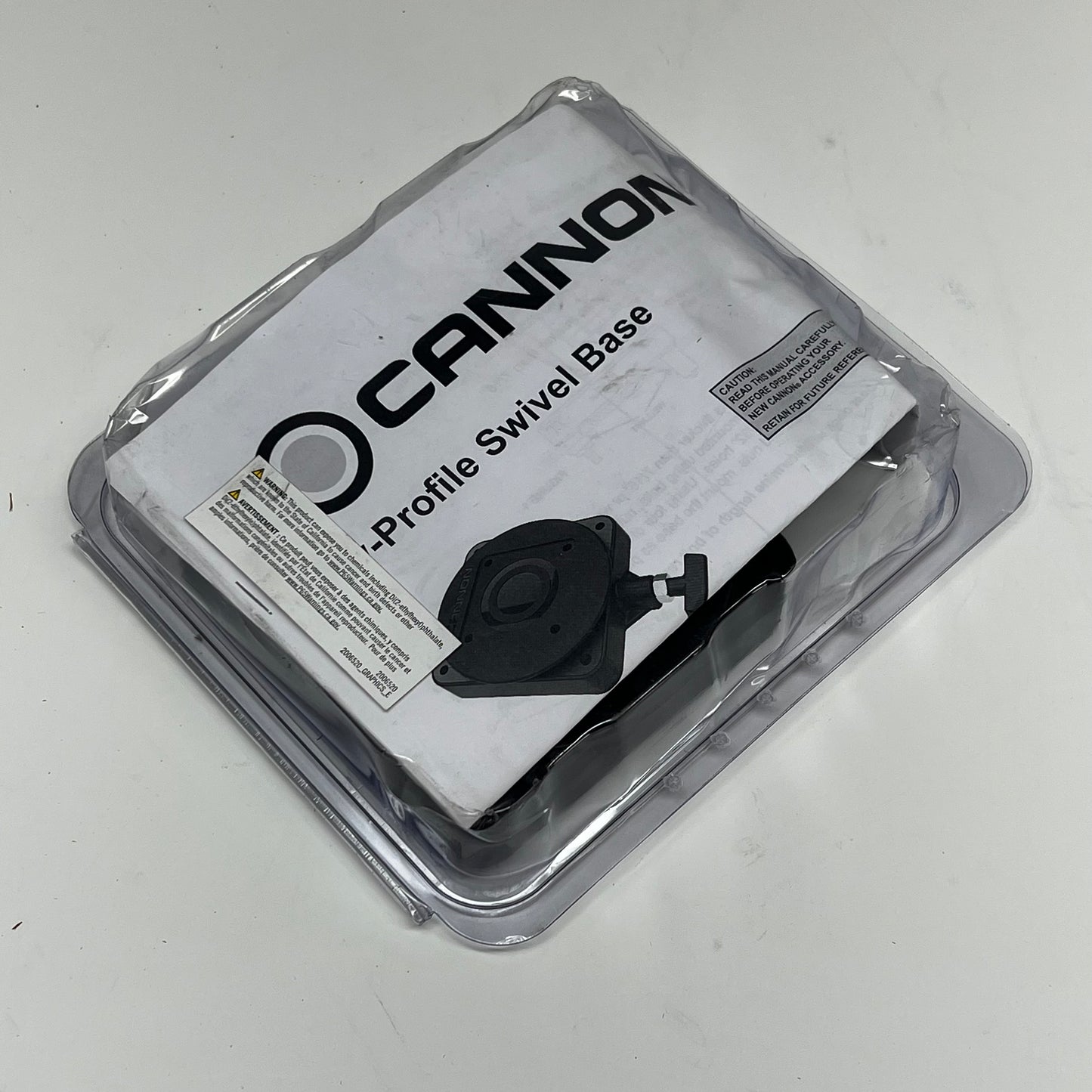 CANNON Low Profile Swivel Downrigger Base 16-Point 360° Rotation Black 2207003