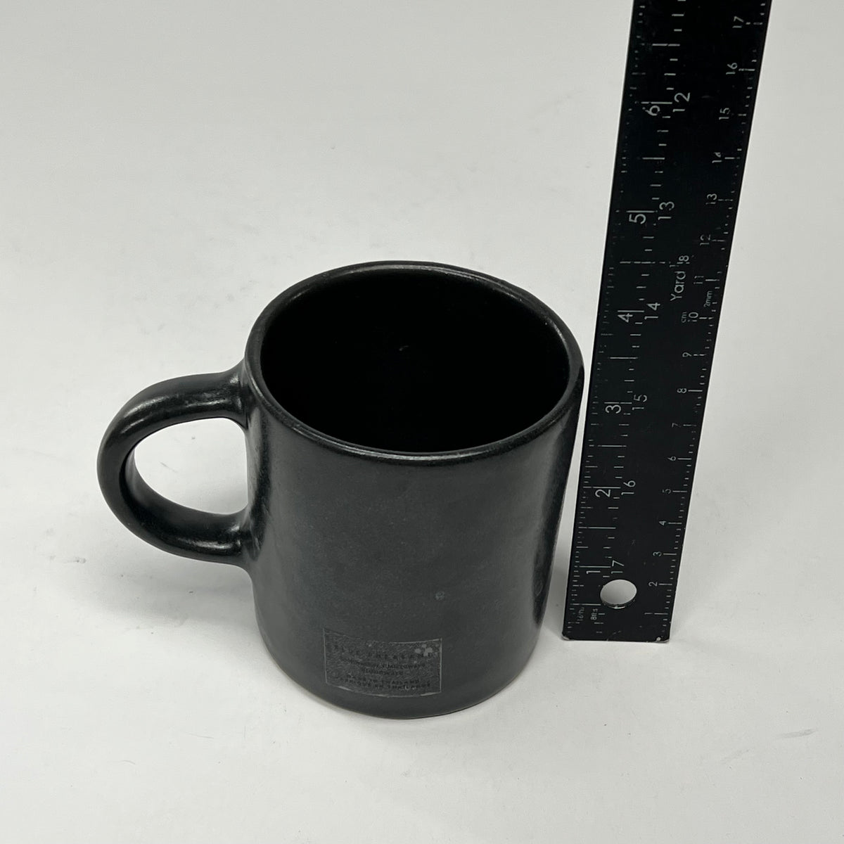 BLUE PHEASANT (SET OF 4) Marcus Mugs Stoneware Organic Silhouette 9oz Black