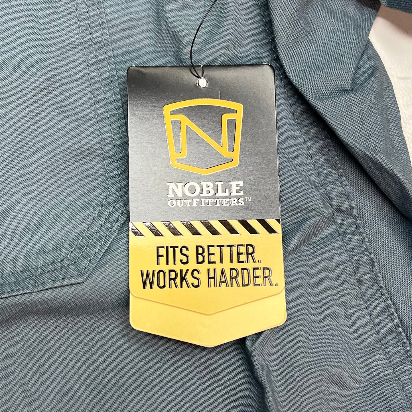 NOBLE OUTFITTERS Short Sleeve Weathered Work Shirt Men's Sz XL-R Light Blue 12005