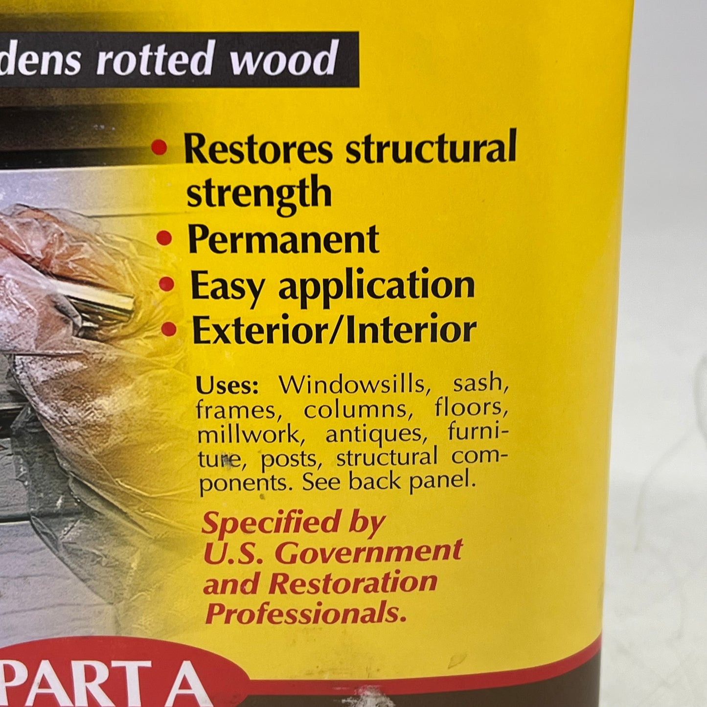 ABATRON Liquid Wood Epoxy Wood Consolidate Kit Part A & Part B 1 Gal (Dented)