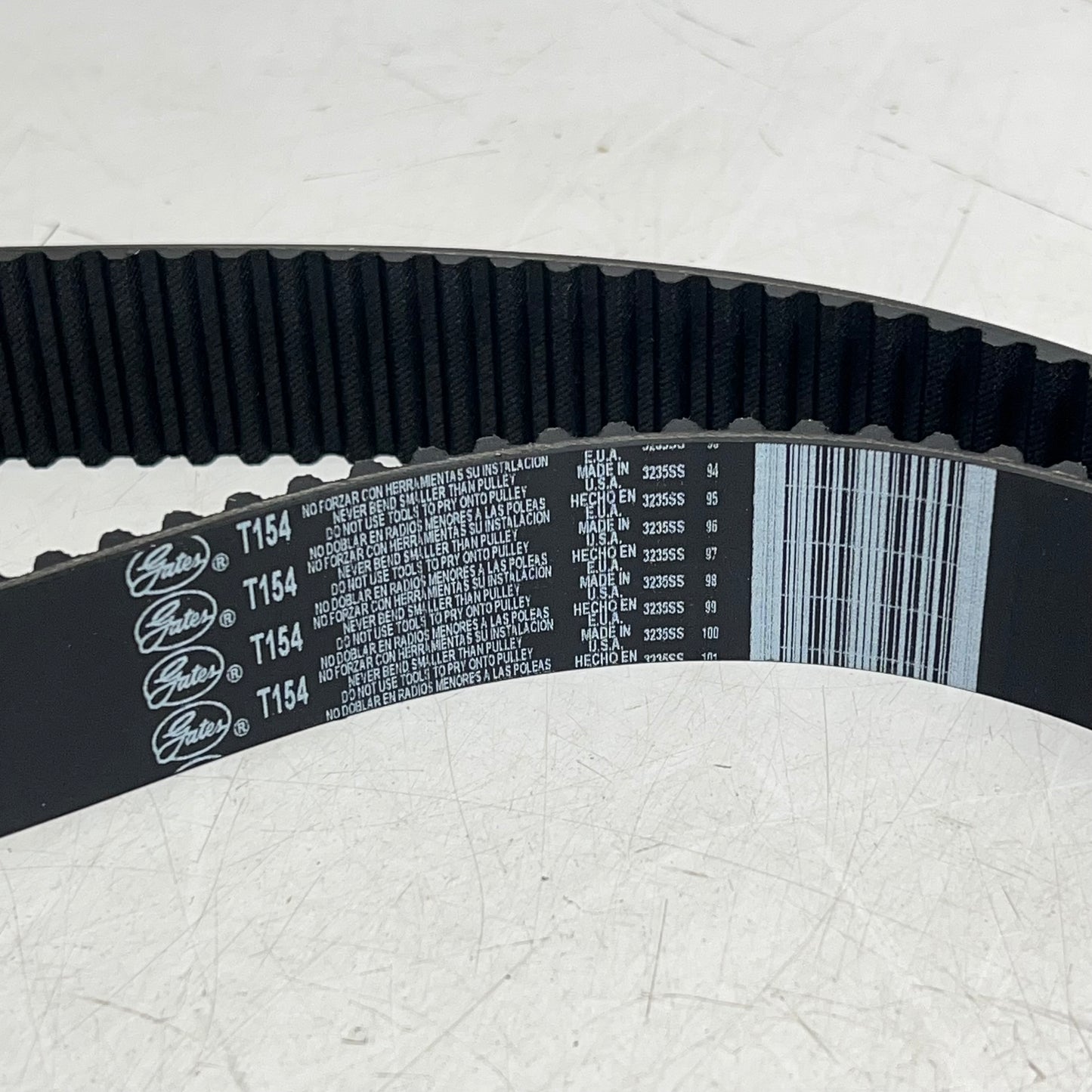 GATES Power Grip Timing Belt for Toyota Model Vehicles 193 Teeth Black T154
