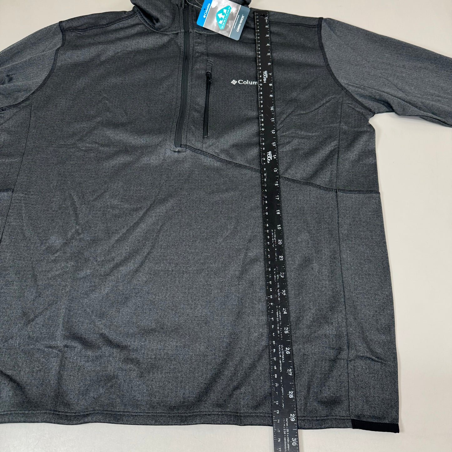 COLUMBIA Park View Fleece Half Zip Omni-Wick Men's Sz XL Blk Heather 1952201010