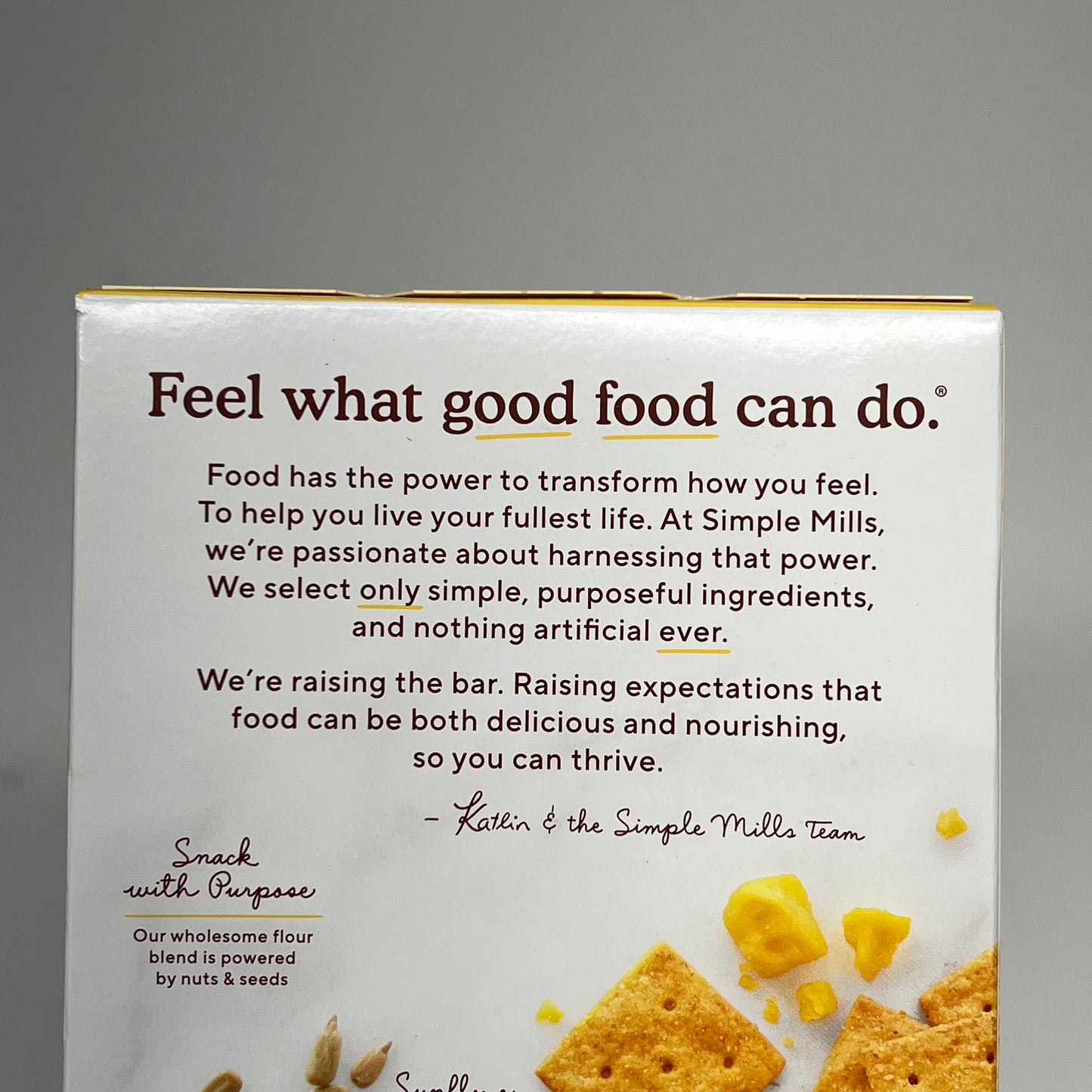 ZA@ SIMPLE MILLS (6 PACK) Farmhouse Cheddar Almond Flour Crackers BB 10/26
