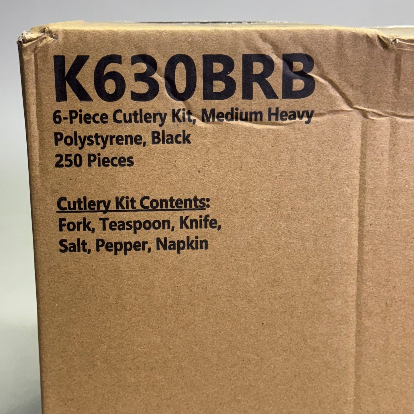 ZA@ RUDY'S (250 PACK) 6-Piece Cutlery Kit K630BRB (New) A