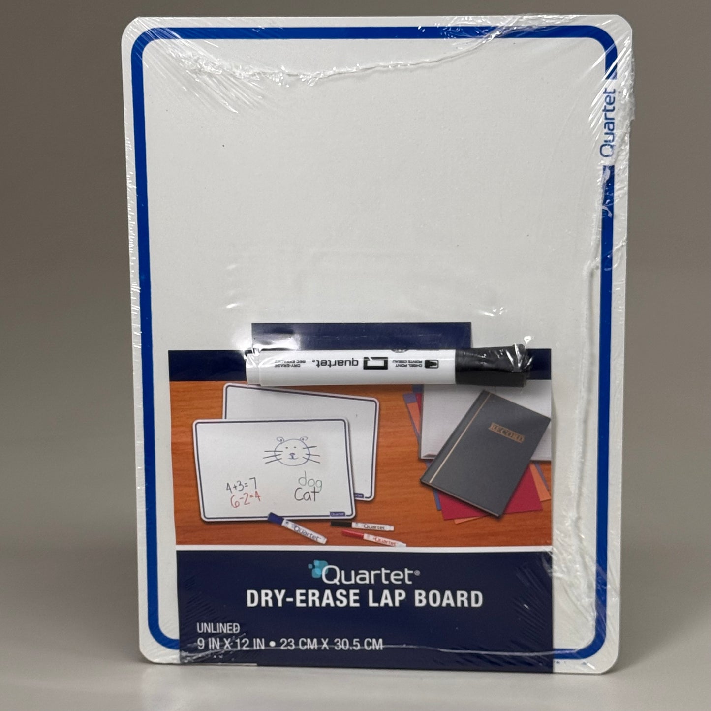 QUARTET (12 PACK) Dry-Erase Board w/ Marker 9"x12" Unlined Blue Frame/White