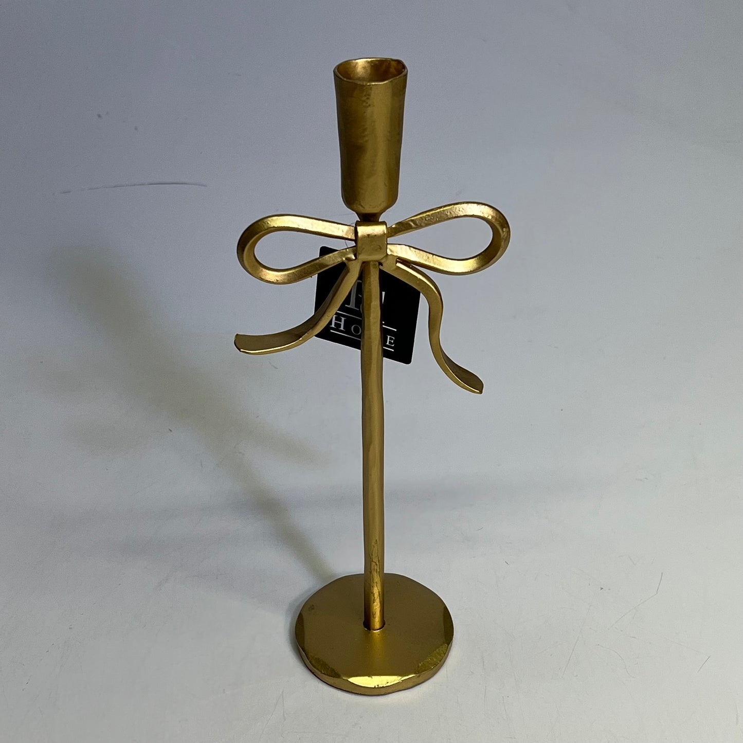 PD HOME (SET OF 3) Durable Iron Bow Candle Holders Assorted Sizes Gold 10947