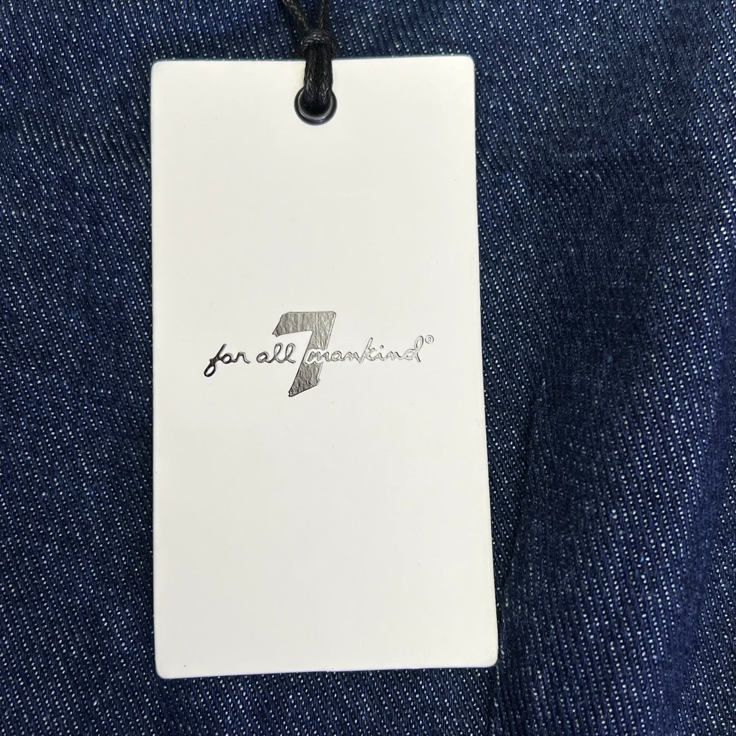 7 FOR ALL MANKIND Soft Denim Zip Up Jumper Womens Sz M Dark Blue AU7190865A WLSR