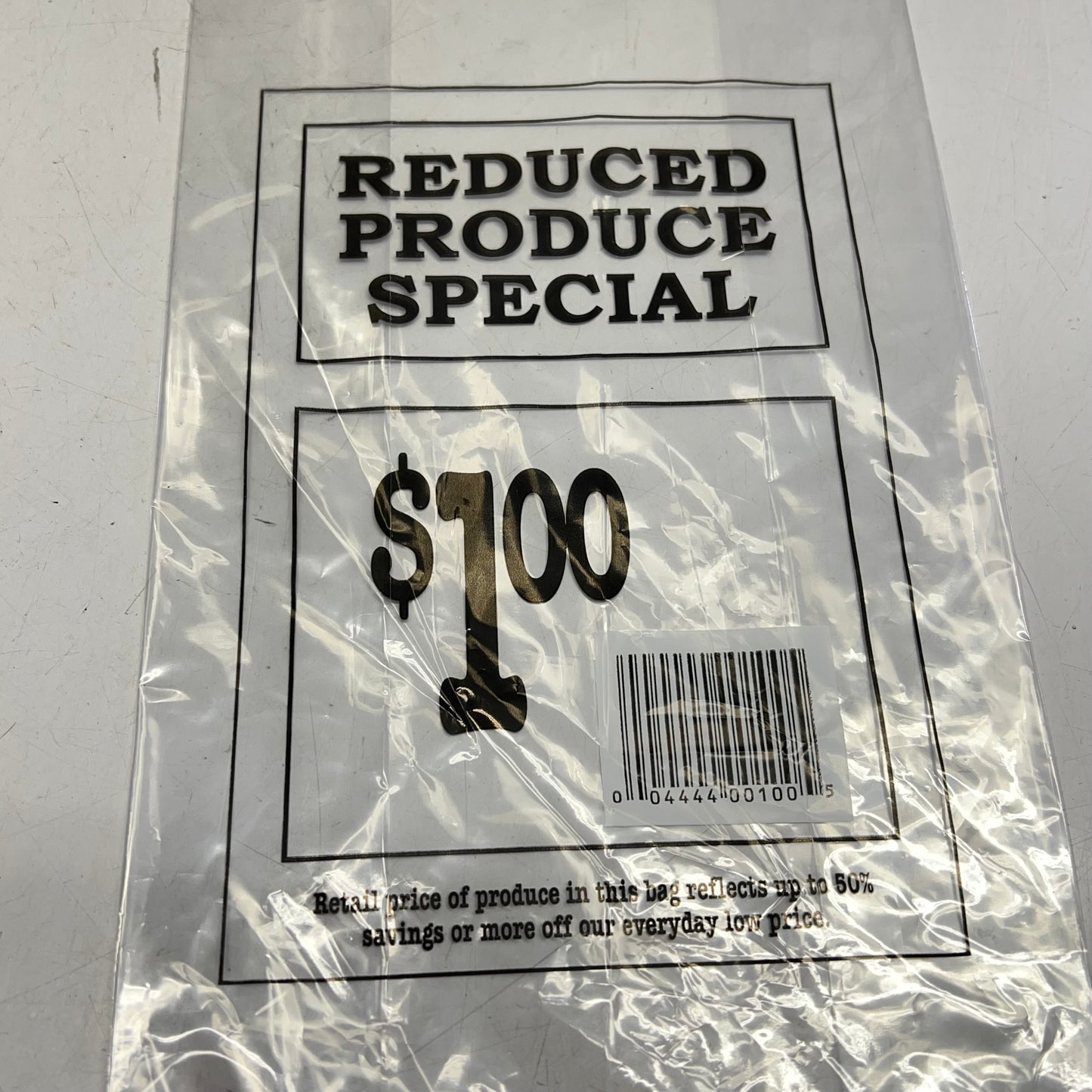ZA@ (1000 PACK) Reduced Produce Special Grab Bags 19"x8.5" Clear/Black 13737 (As-is)