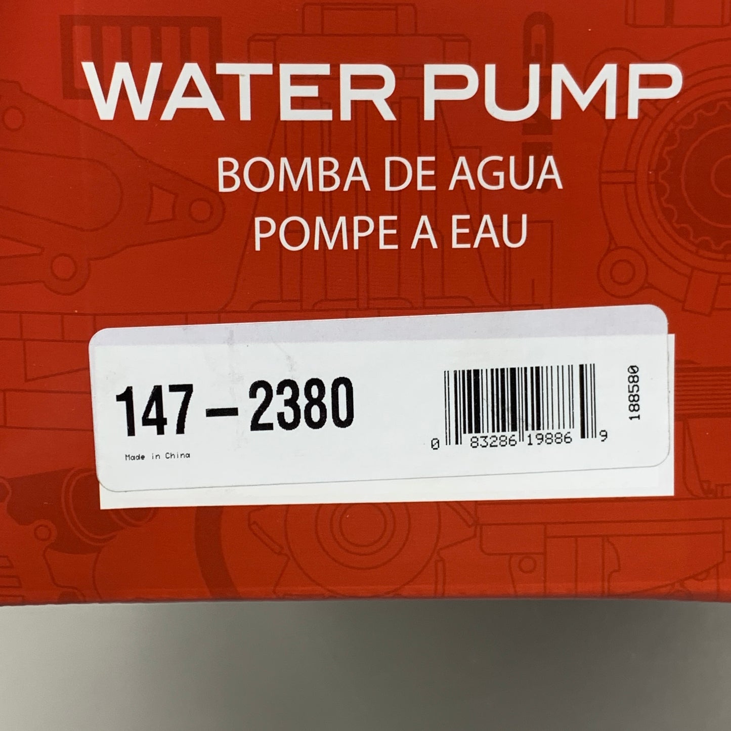 GMB Aluminum Engine Clockwise Water Pump for Mercedes-Benz Cars 188580 147-2380