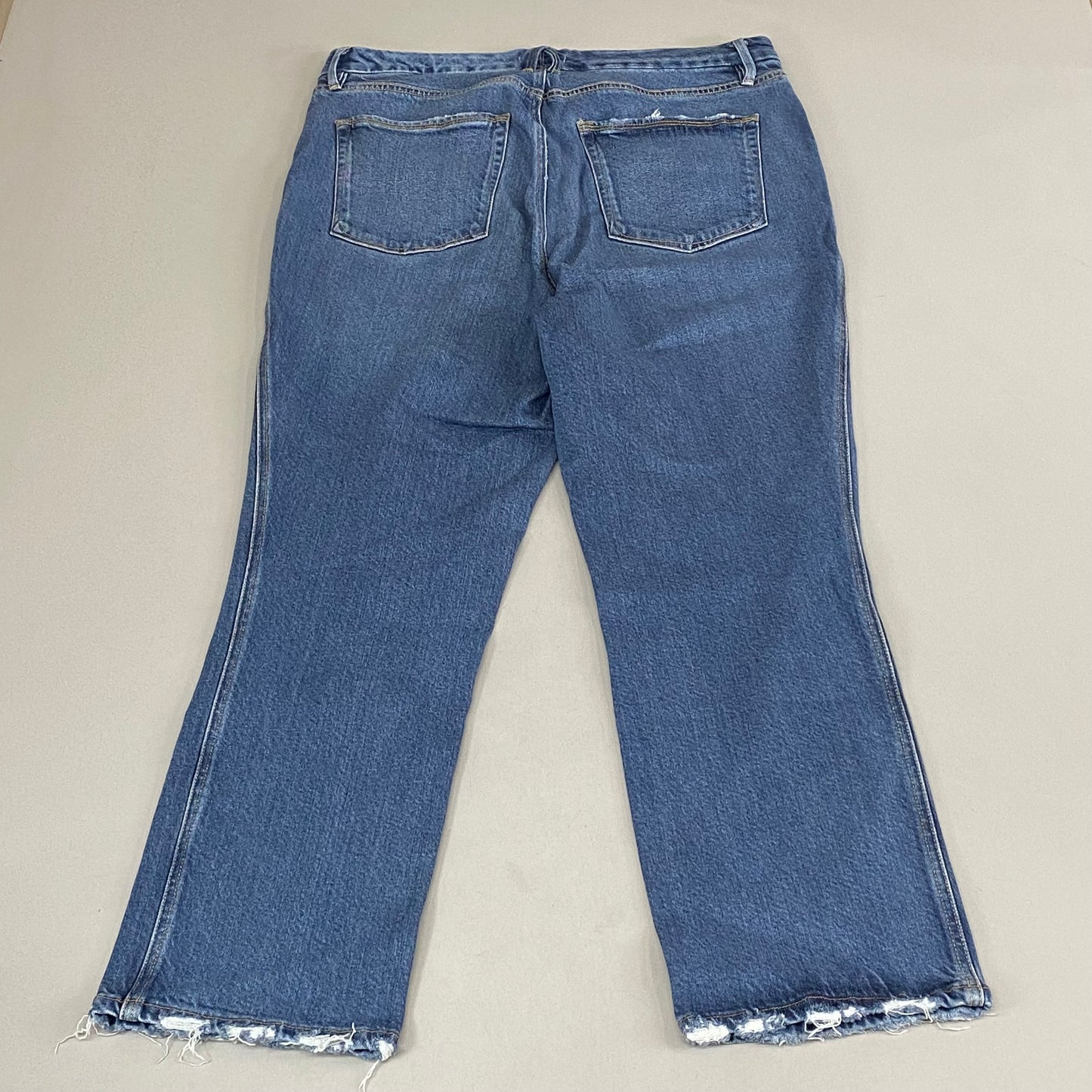 GOOD AMERICAN Good Curve Straight Jeans Women's Sz 15 Indigo737 GCST220T