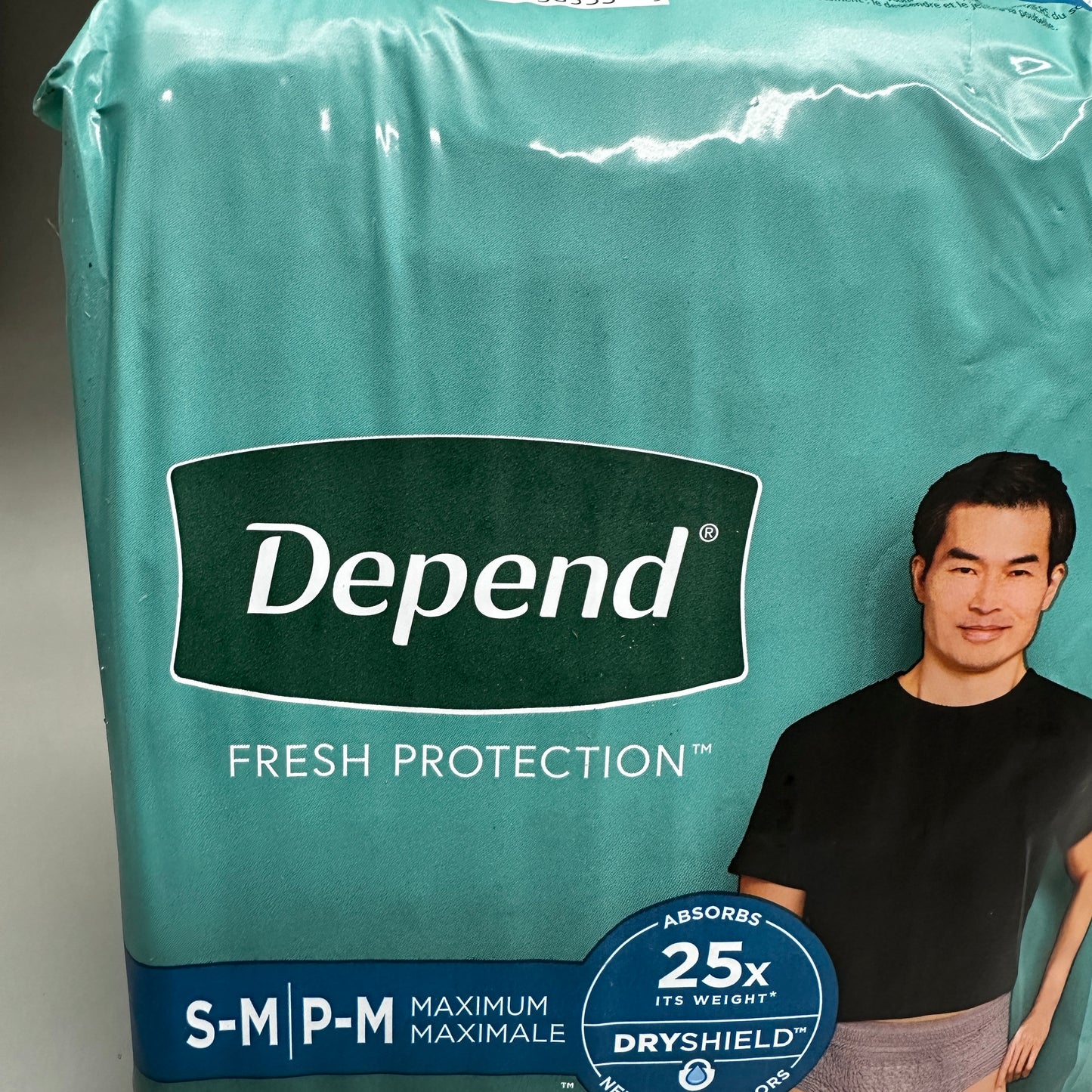 DEPEND Male Adult Incotinence Underwear 2PKs of 19 S-M