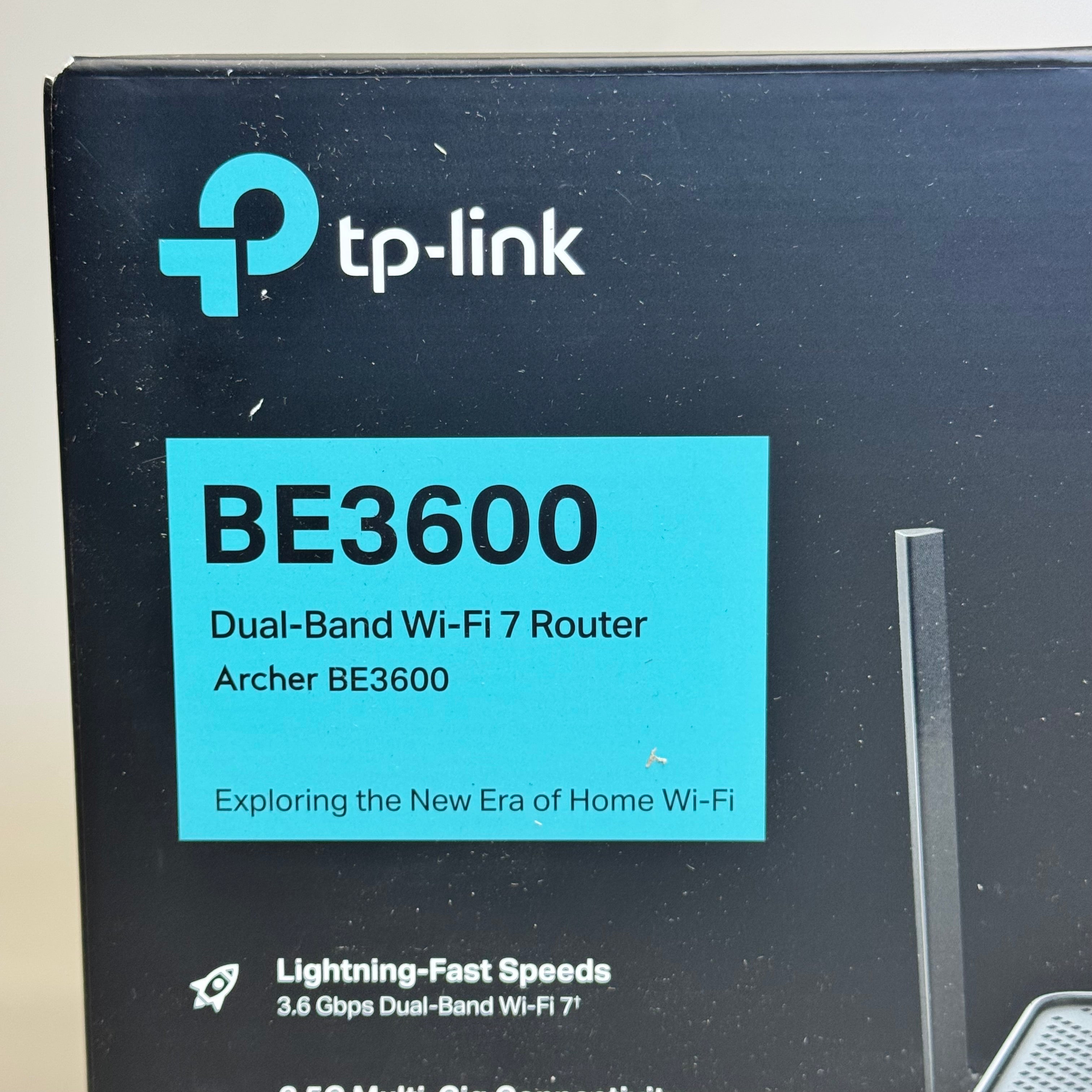 TP-LINK Dual-Band Wi-Fi 7 Router Size 10.5” L x 5.5” W Black