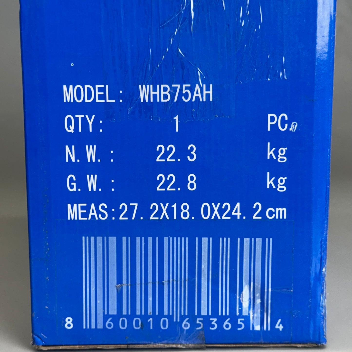 WESTINGHOUSE Battery WHB75AH Size 10”Lx6.5”Wx8”H Blue Used