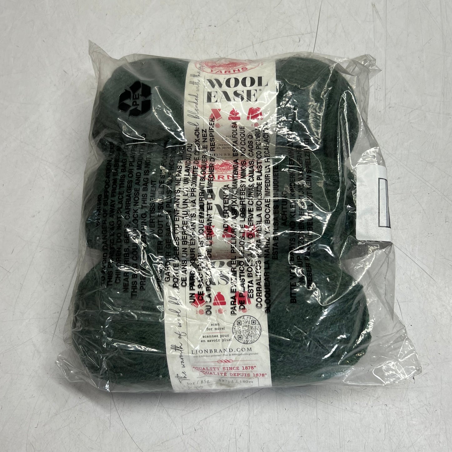 LION BRAND (3 PACK) Wool Ease Yarn Sz 197 yd, 55027