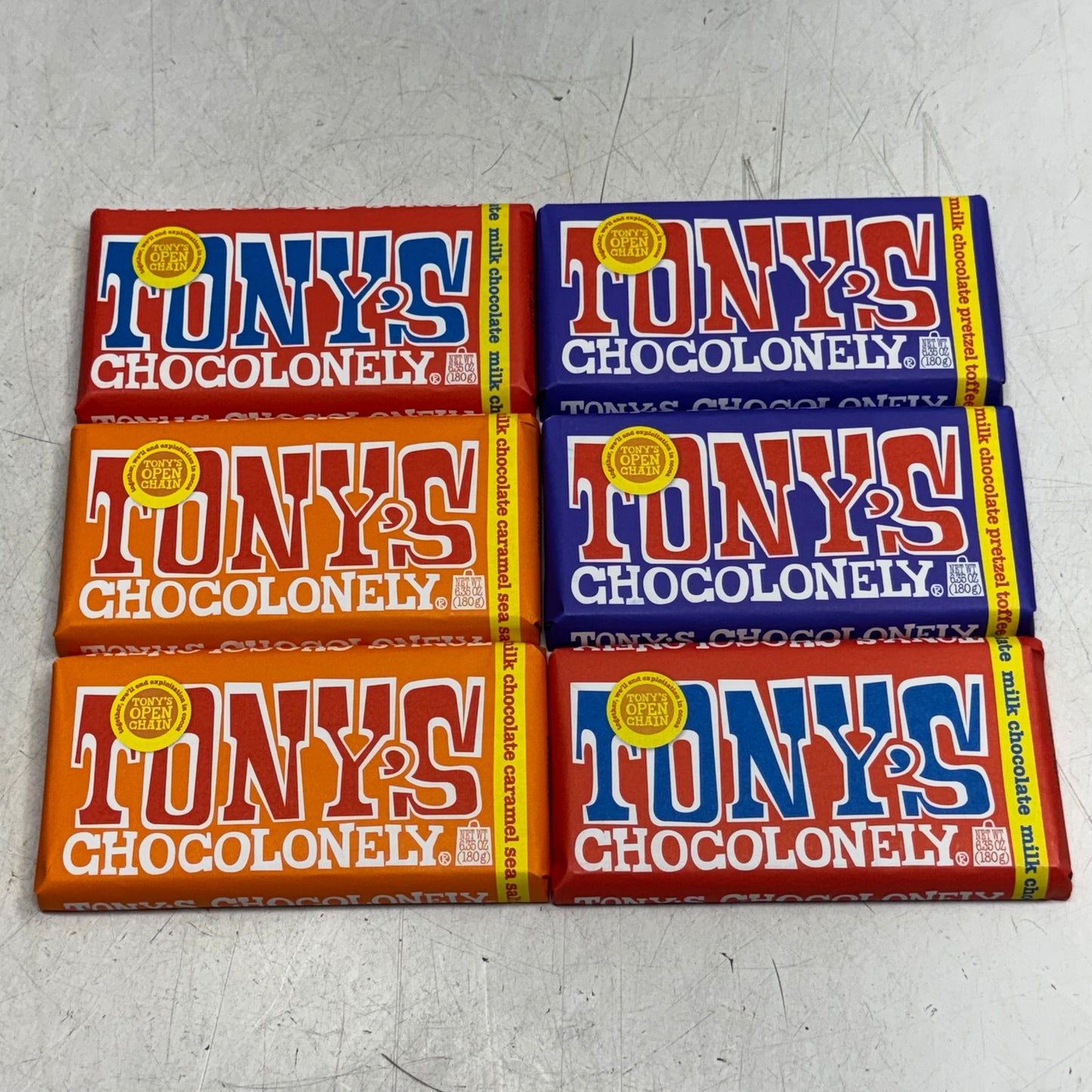 ZA@ TONY'S (32 PACK) Chocolonely Top 3 Milk Chocolate Variety Bundle 180gr BB 09/26