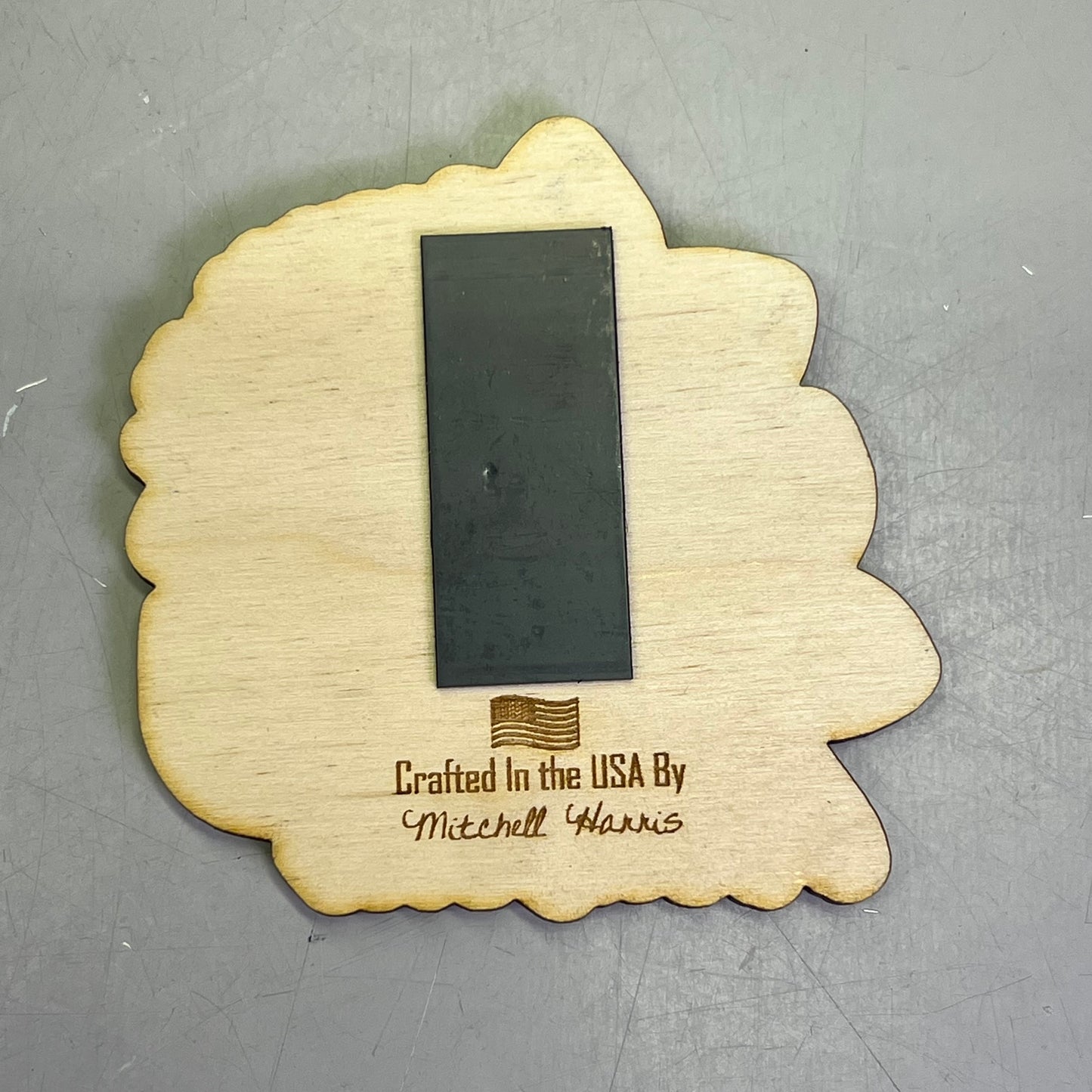 (2 PACK) Forget Me Not Flowers Laser Cut Wood Magnet Souvenir JUNEAU, AK