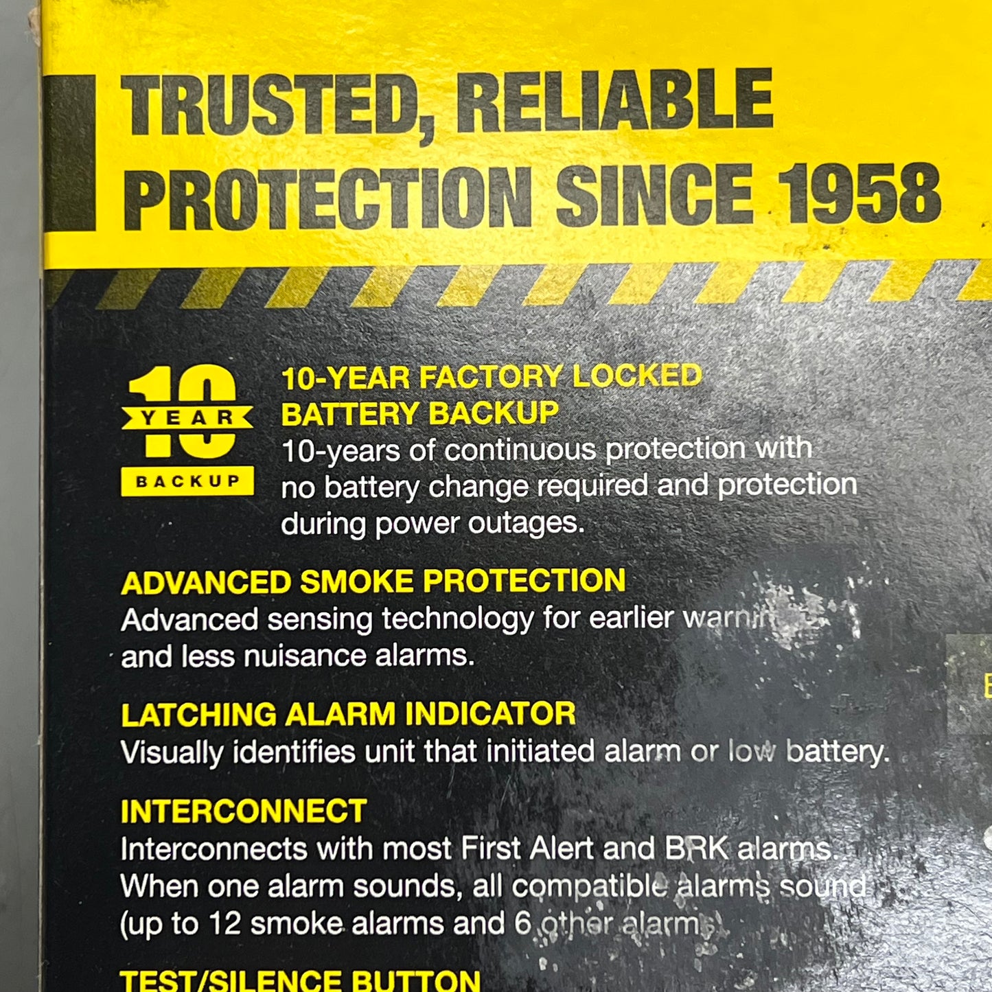 FIRST LINE Interconnect Hardwire Smoke Alarm W/ 10 Year Battery Backup SMI105-AC