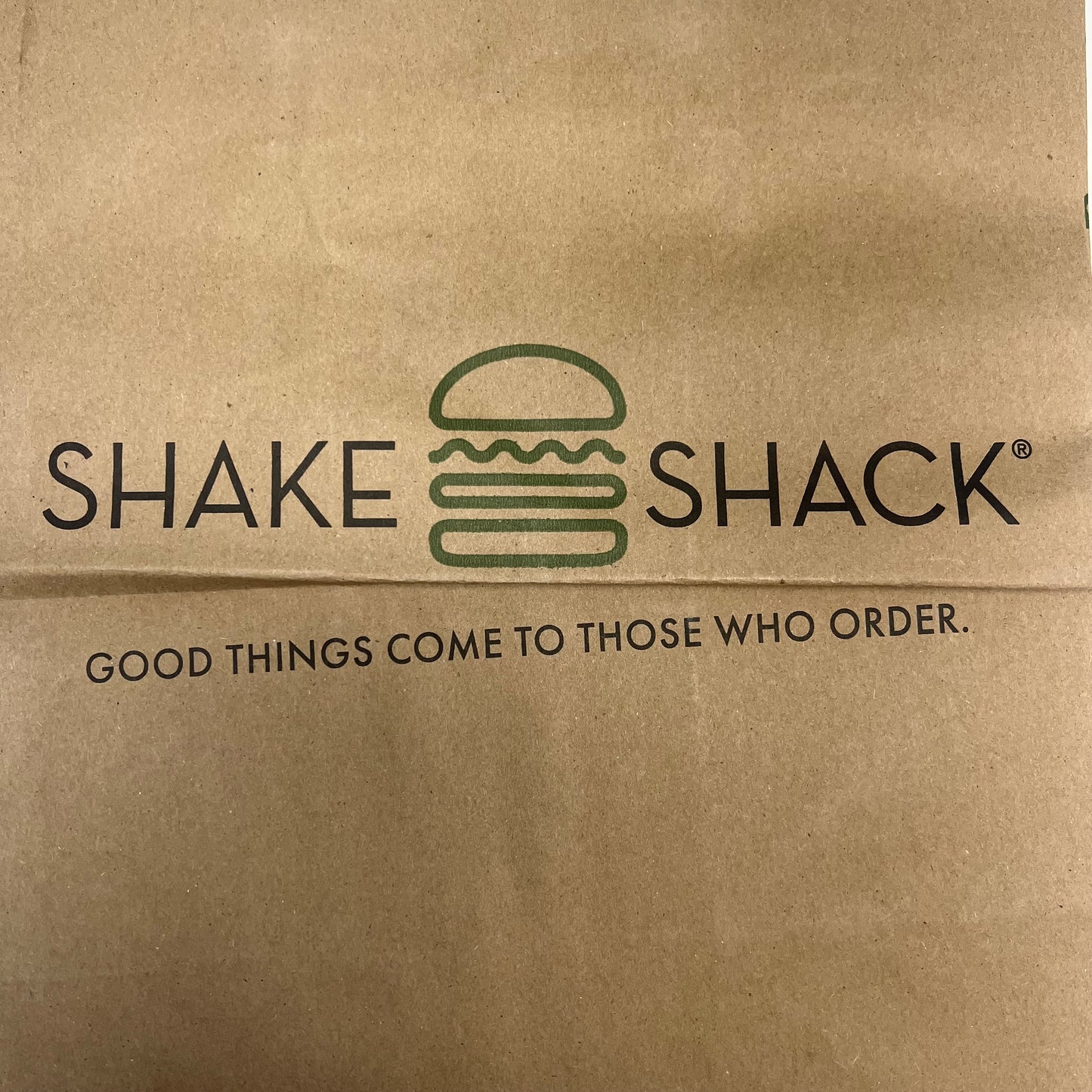 ZA@ SHAKE SHACK (250 PACK) Paper Take Out Bag W/ Handles & Adhesive For Closure 15|x11" Brown