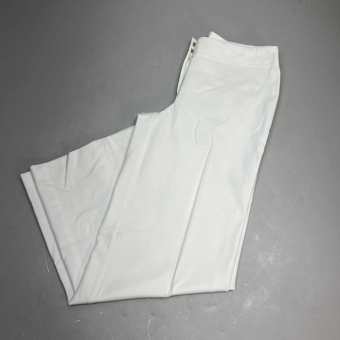 CHICOS Lightweight Straight Wide Leg Pants Women's Sz 0.5 White/Crème