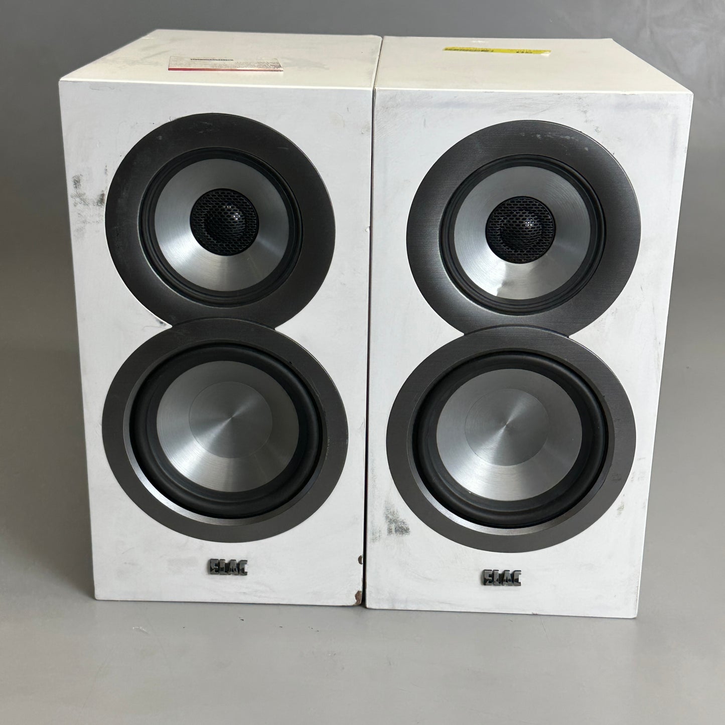 ELAC BSU5-5W Uni-Fi BS U5 Slim 3-Way Bookshelf Speakers Used