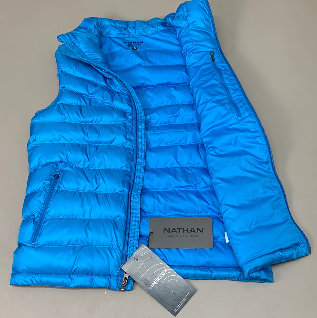 NATHAN Puffer Vest Pertex Running Men's XS Aster Blue NS50560-60094-XS (New)