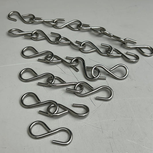 (1 Bag, 300 PCS) Heavy-Duty Stainless Steel S-Hooks For Swings,Hammocks, Tent Setting ETC 2" Overall Length