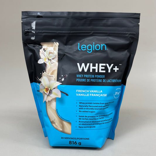 LEGION Whey+ French Vanilla Flavor Natural Ingredients 30 Serving 816g BB 01/26