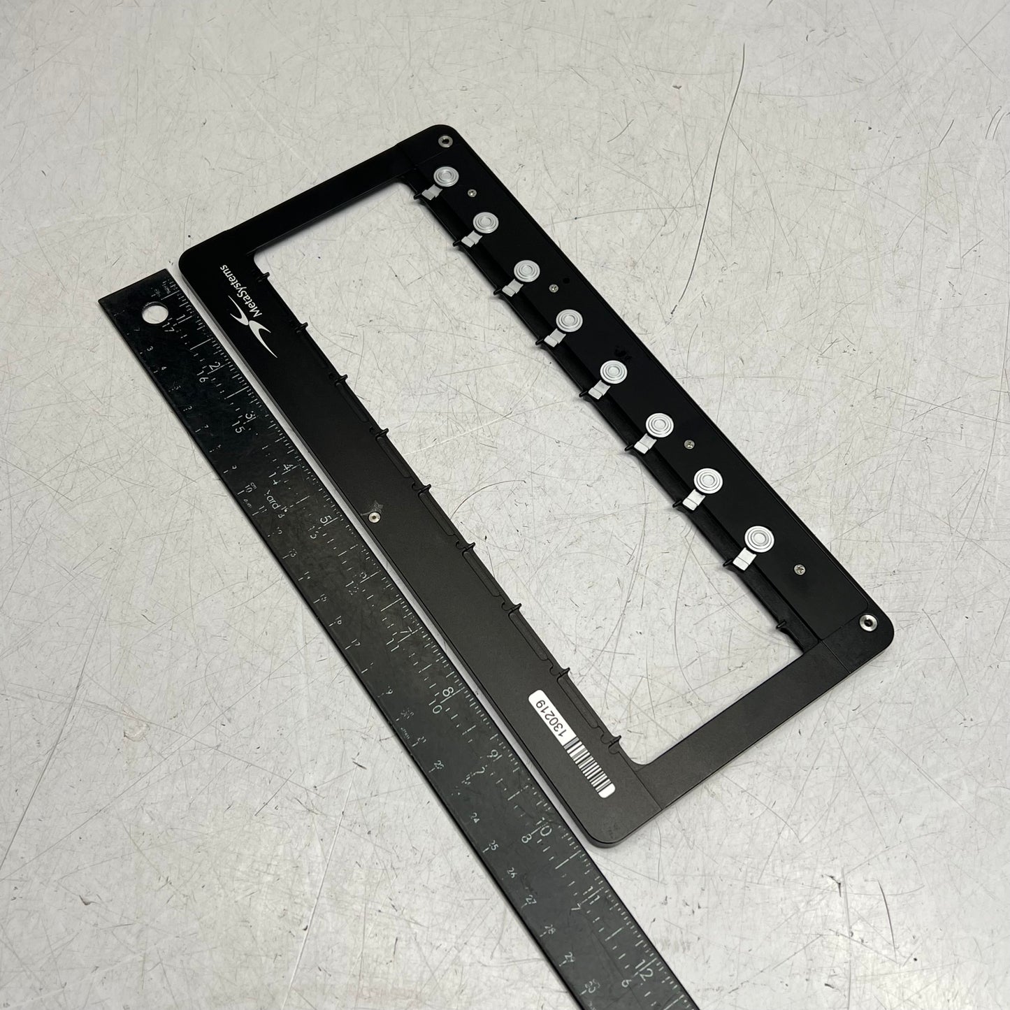 META SYSTEMS Modular Stage Adapter Plates for Microscopes 10.5"x5" Black