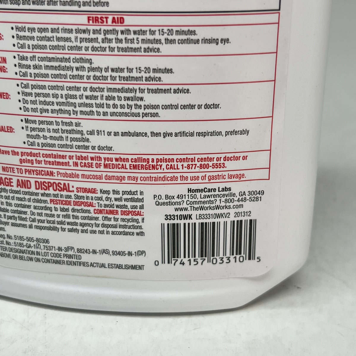 ZA@ THE WORKS (2 PACK) Toilet Bowl Cleaner Professional Formula 32 fl oz.
