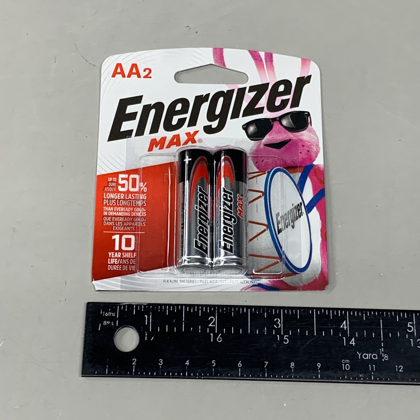 ENERGIZER MAX (12 PACK) Double A Alkaline Batteries 2 pack 10 Year Shelf Life E91BP-2