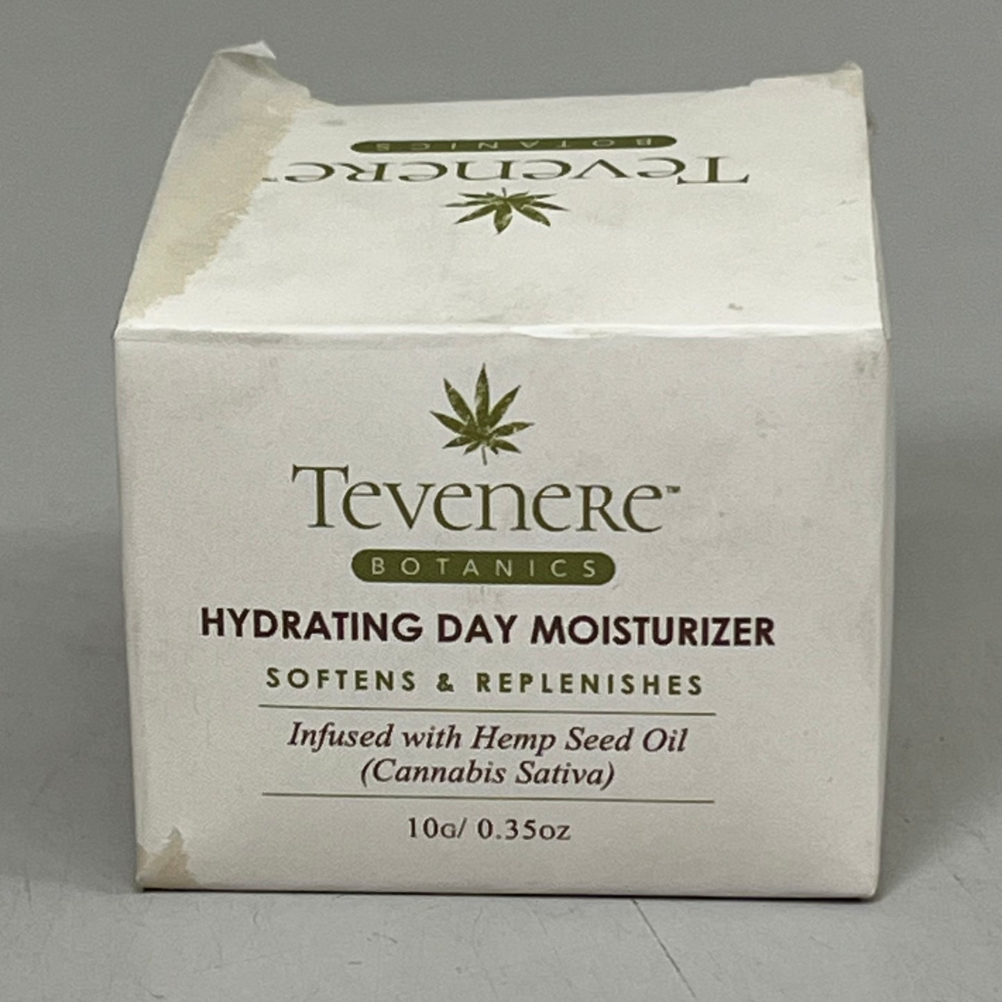 ZA@ TEVENERE Mini Hydrating Day Facial Moisturizer Infused w/ Hemp Seed Oil .35 oz BB 24 Months After Open AS-IS