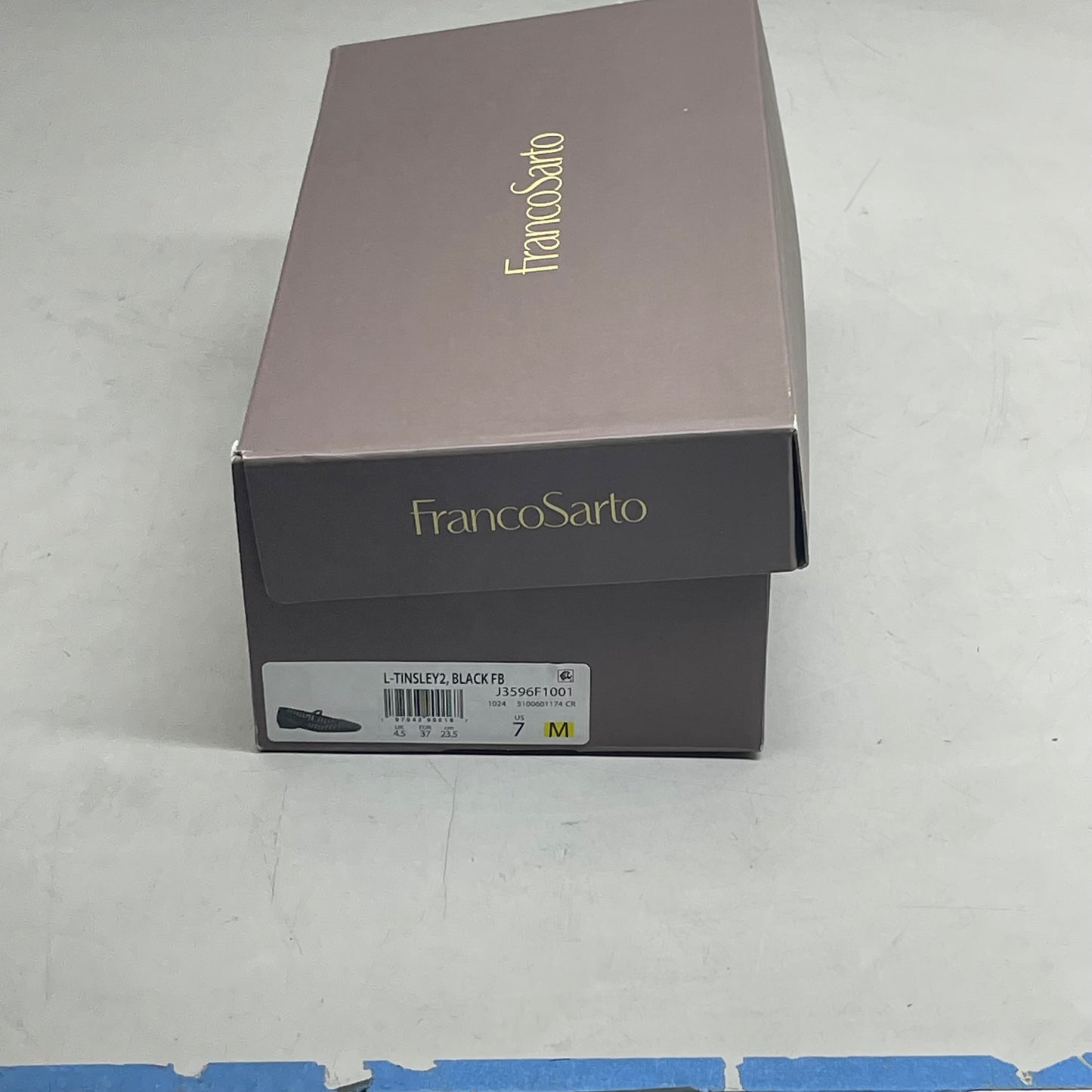 FRANCO SARTO L-Tinsley Mary Jane Women's Flat SZ M 7 Black