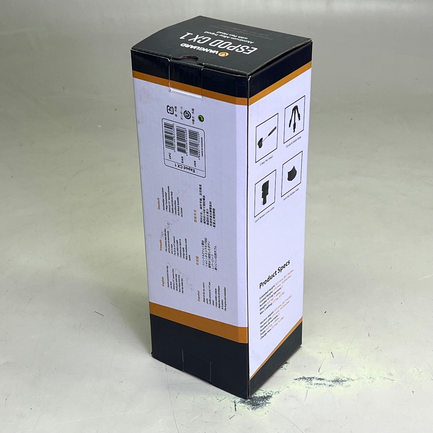 VANGUARD Compact Table Top Tripod W/ 2-Way Pan Head & Anti-slip Feet ESPOD CX 1