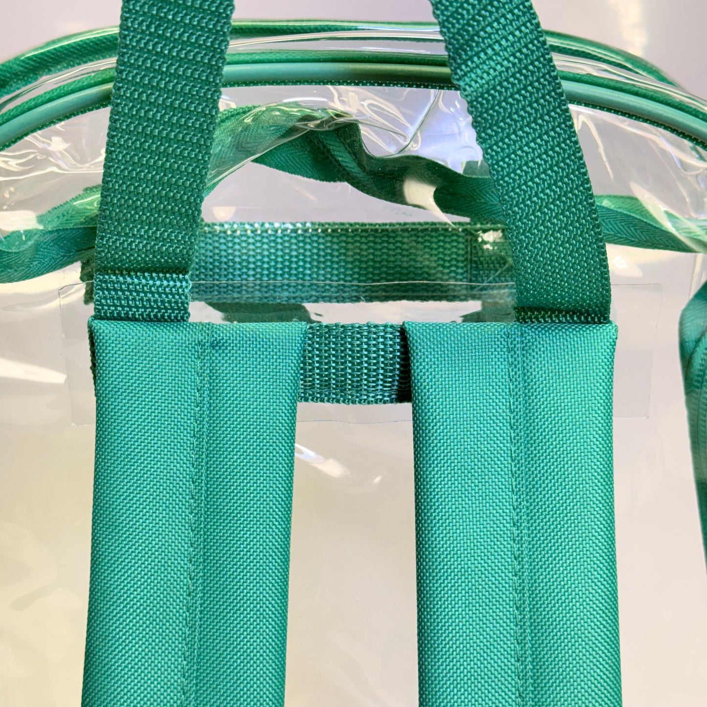 BWAP 17" Clear Plastic Backpack 17" x 12" x 6" Color Teal BP1643