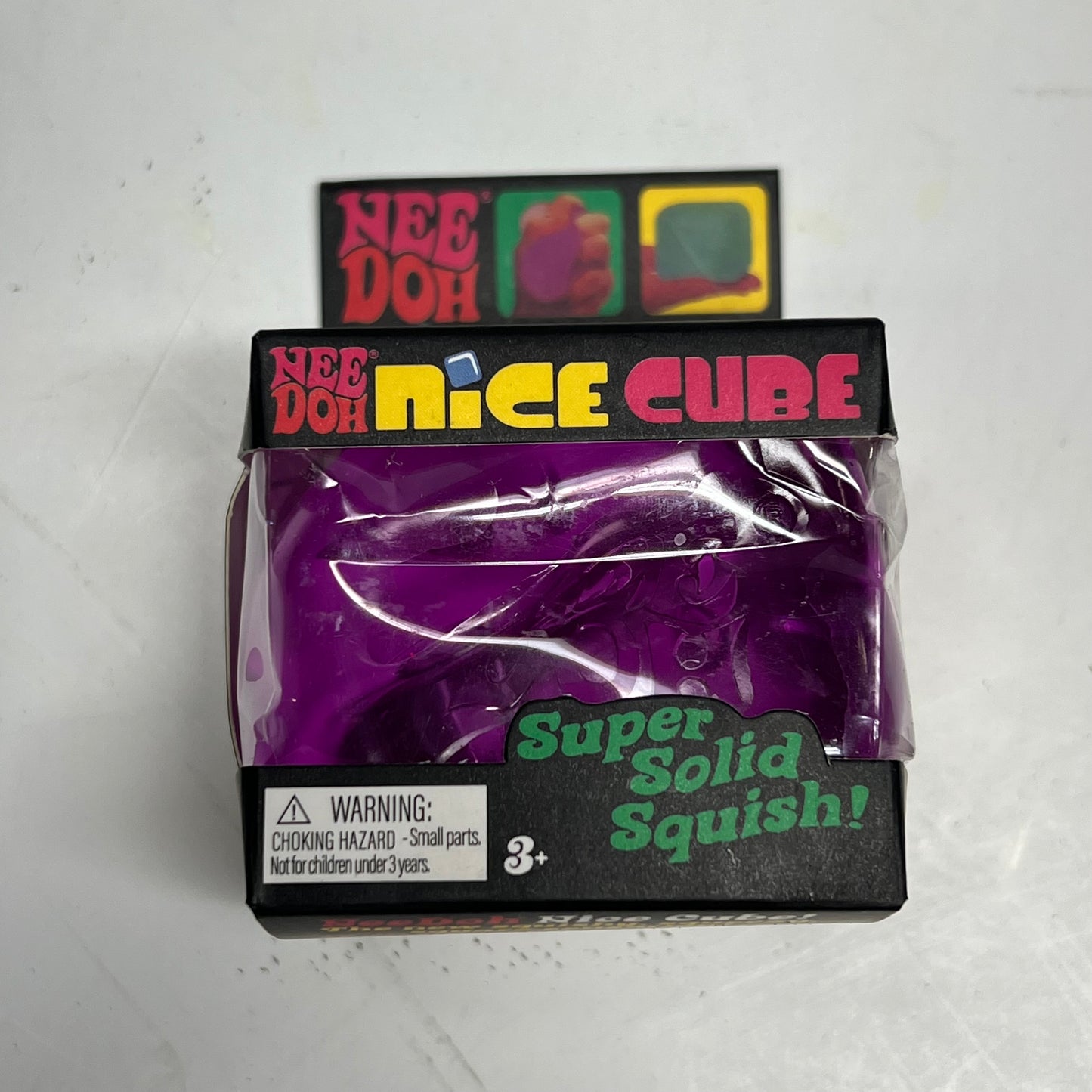 NEE DOH (2 PACK) Nice Cube Super Solid Squish Collectable Purple 24079HY (As-is)