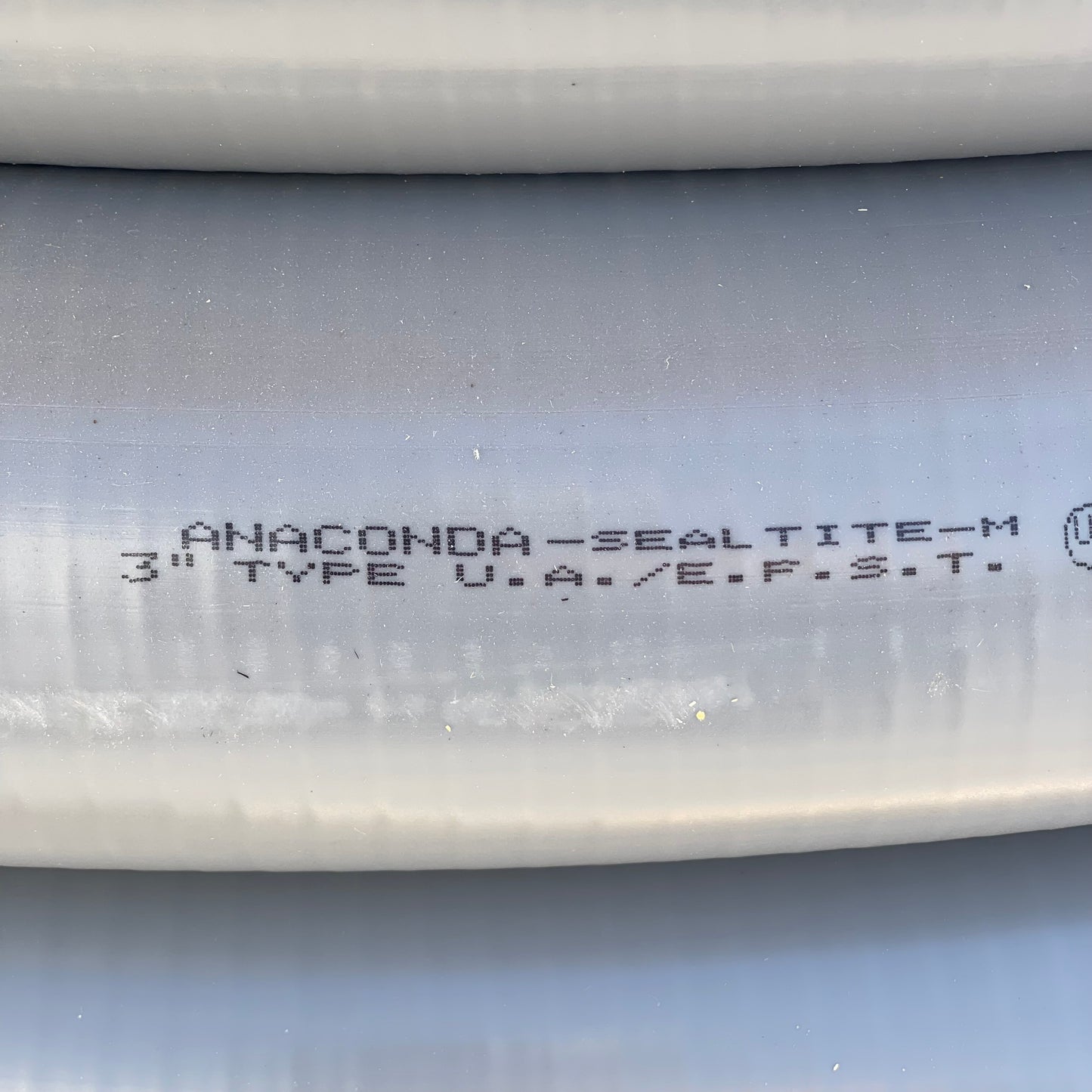 Z@ ANACONDA Sealtite Flexible Conduit 3” UA/EFST 100 ft Gray MADE IN USA(New)