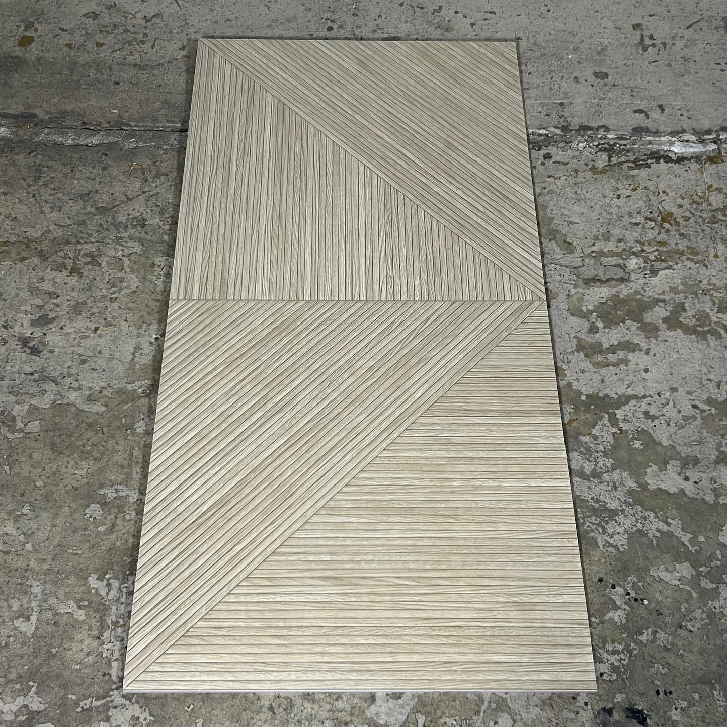 NEWKER (2 Pcs) Polished Porcelain Floor Tiles Sz 23.6" x 47.24" Light Brown